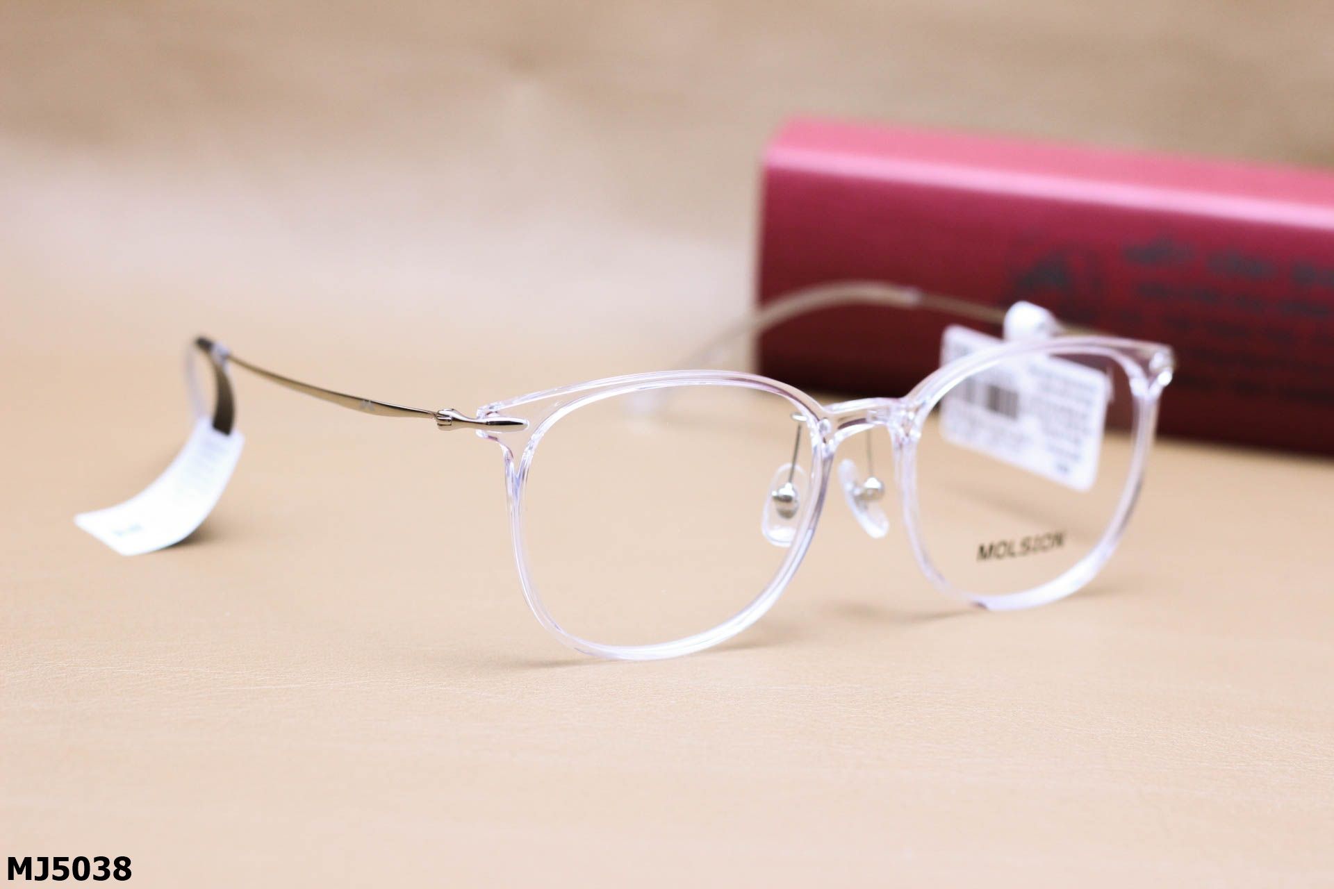 Gọng Kính Cận Dáng Vuông Bầu Thời Trang Unisex Cao Cấp, Chính Hãng Molsion - MJ5038