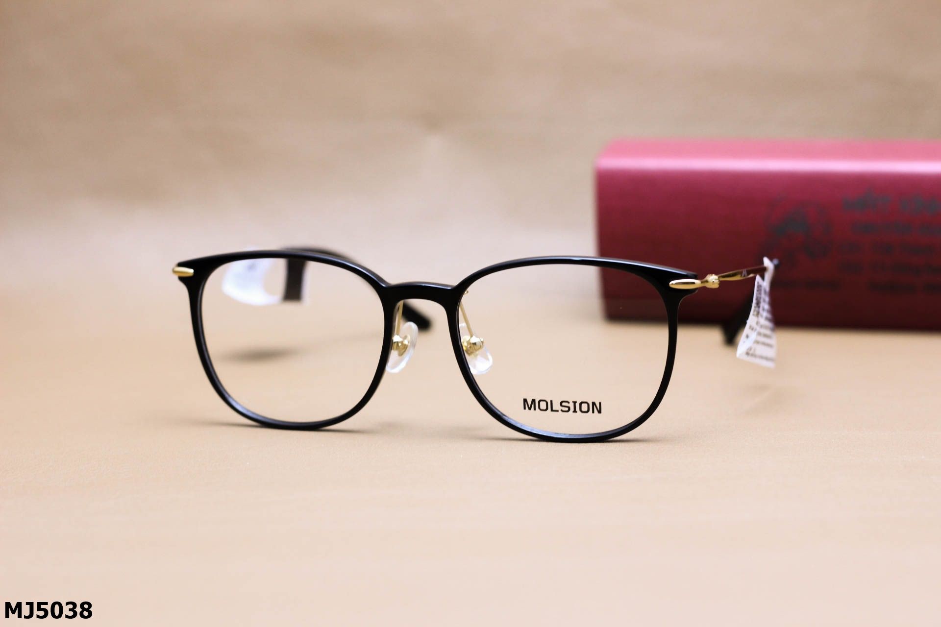 Gọng Kính Cận Dáng Vuông Bầu Thời Trang Unisex Cao Cấp, Chính Hãng Molsion - MJ5038