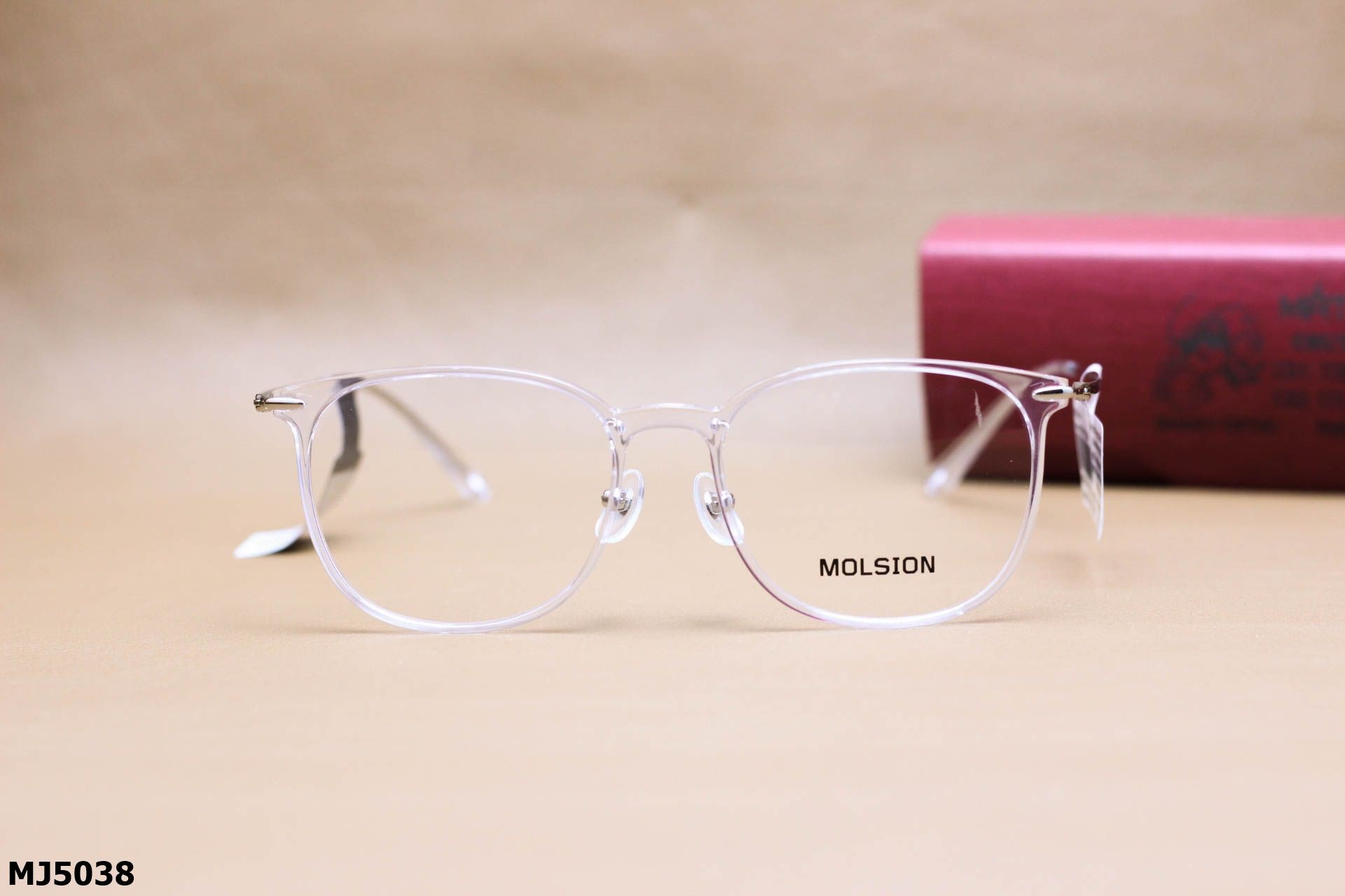 Gọng Kính Cận Dáng Vuông Bầu Thời Trang Unisex Cao Cấp, Chính Hãng Molsion - MJ5038