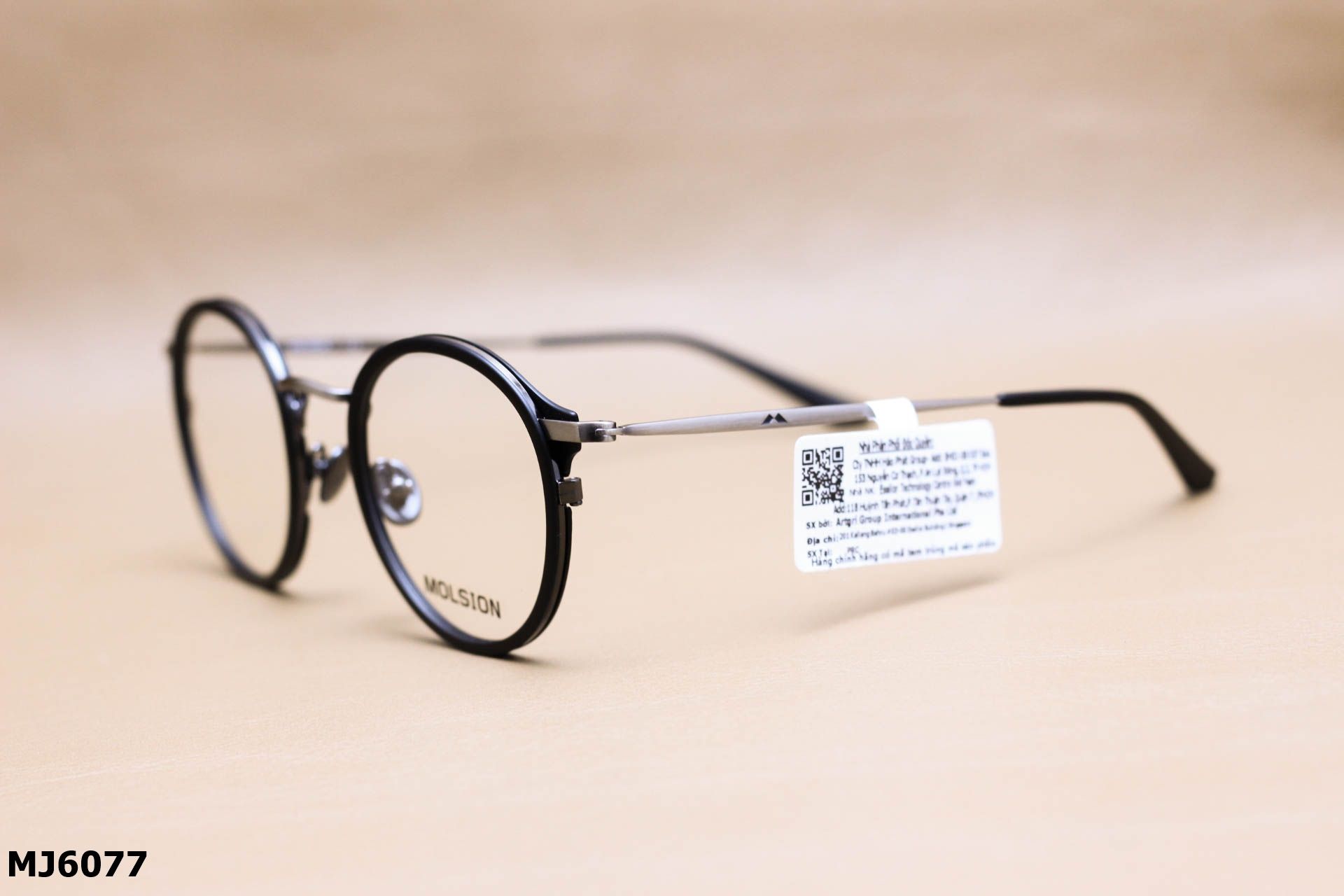 Gọng Kính Cận Chính Hãng Molsion Unisex, Chất Nhựa TR Và Thép Không Gỉ Cao Cấp - MJ6077