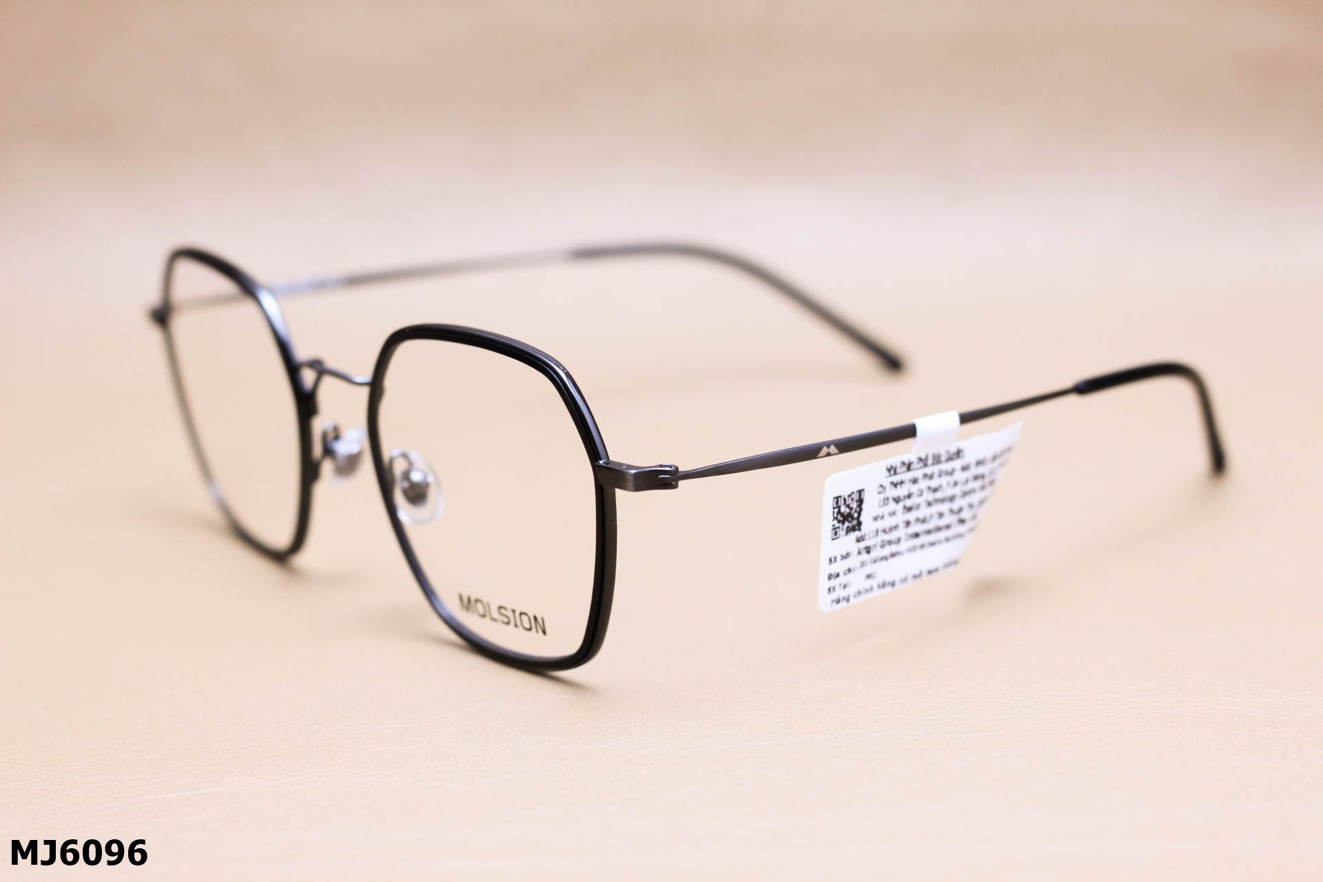 Gọng Kính Cận Chính Hãng Molsion Unisex, Chất Nhựa Acetate, Hợp Kim - MJ6096