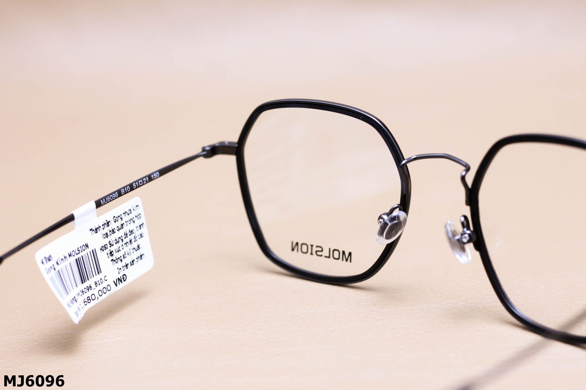 Gọng Kính Cận Chính Hãng Molsion Unisex, Chất Nhựa Acetate, Hợp Kim - MJ6096