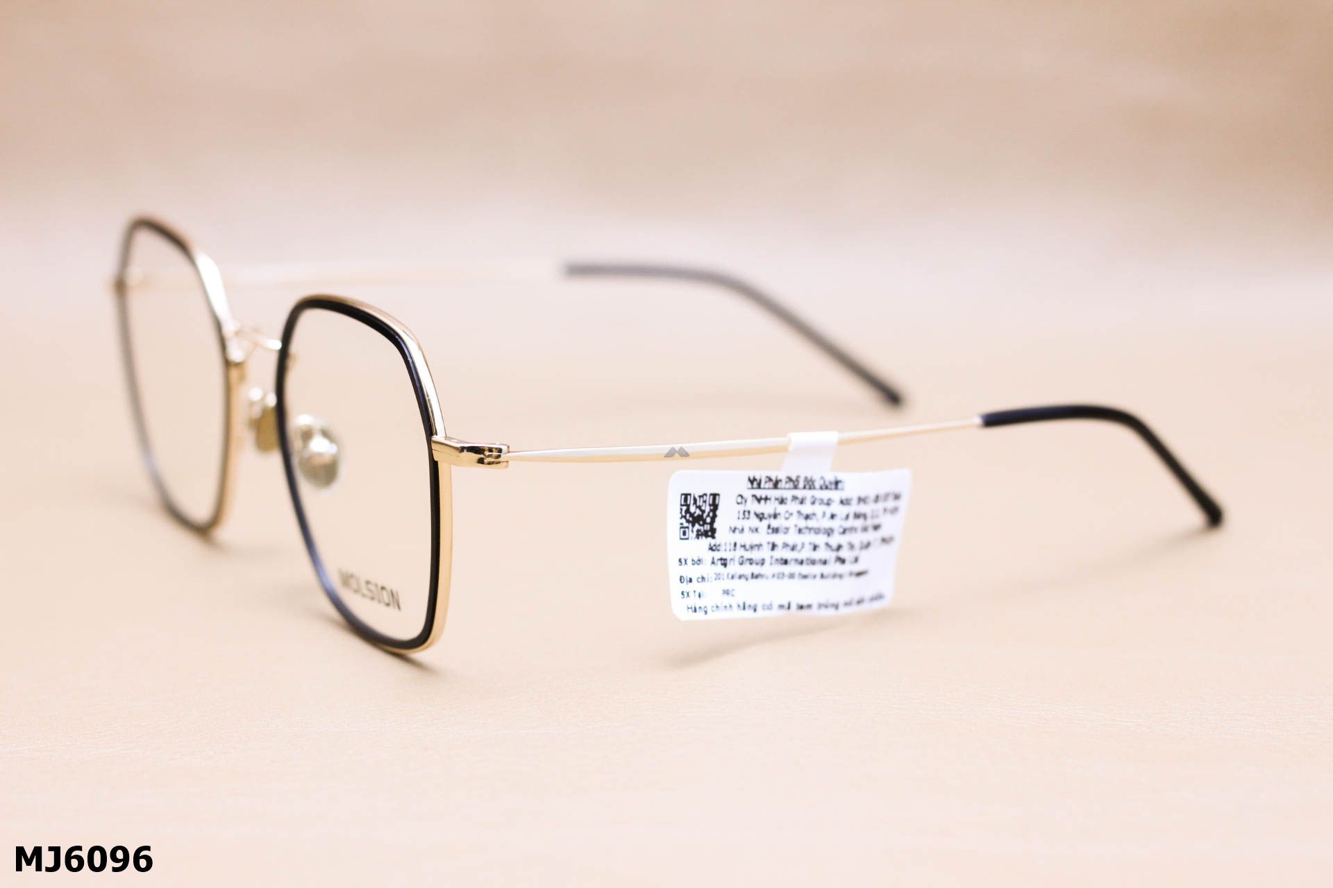 Gọng Kính Cận Chính Hãng Molsion Unisex, Chất Nhựa Acetate, Hợp Kim - MJ6096