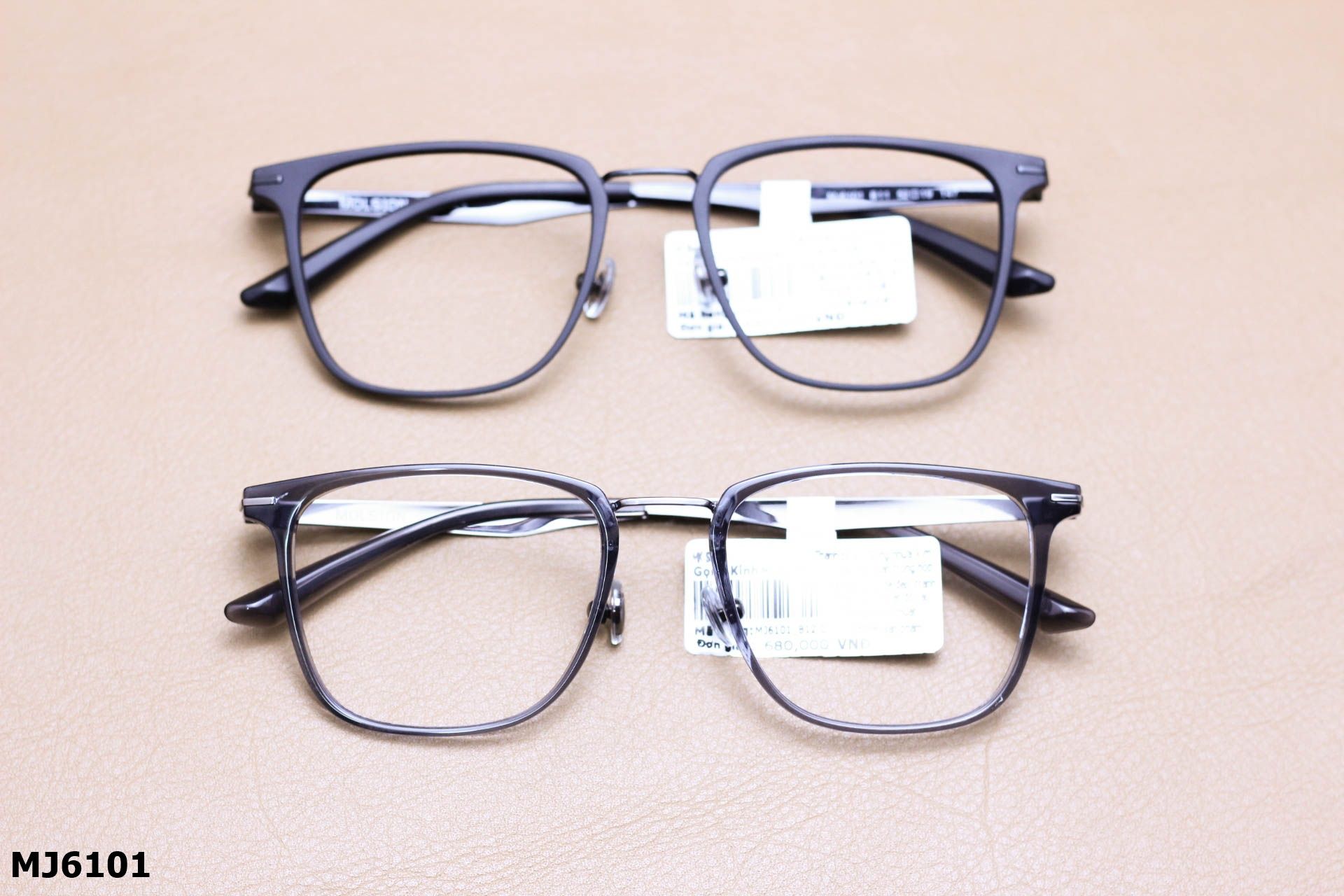 Gọng Kính Cận Chính Hãng Molsion Unisex, Chất Nhựa TR Và Thép Không Gỉ Cao Cấp - MJ6101