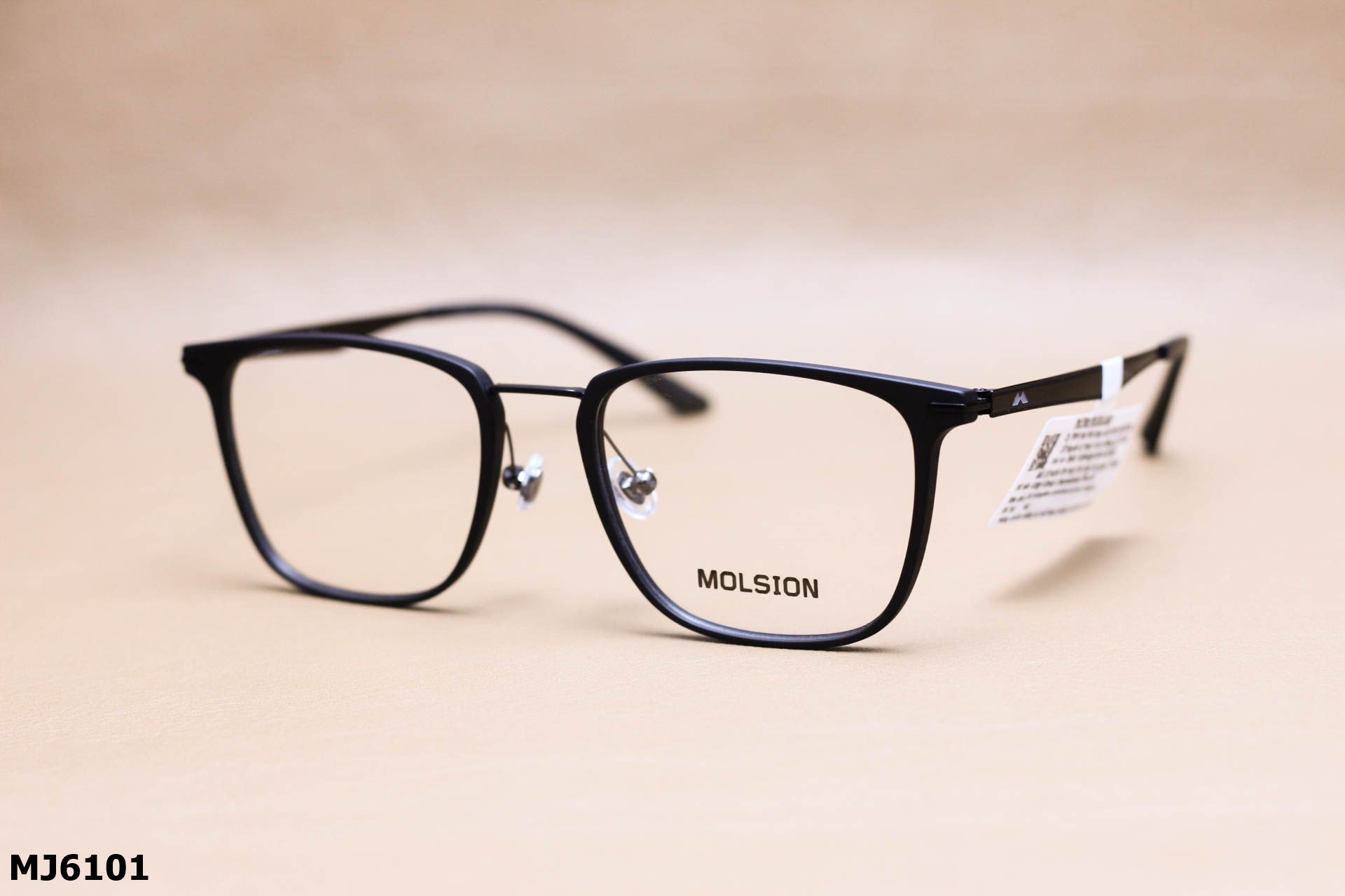Gọng Kính Cận Chính Hãng Molsion Unisex, Chất Nhựa TR Và Thép Không Gỉ Cao Cấp - MJ6101