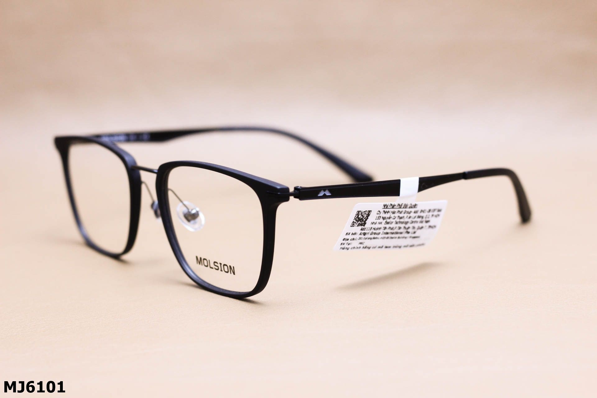 Gọng Kính Cận Chính Hãng Molsion Unisex, Chất Nhựa TR Và Thép Không Gỉ Cao Cấp - MJ6101