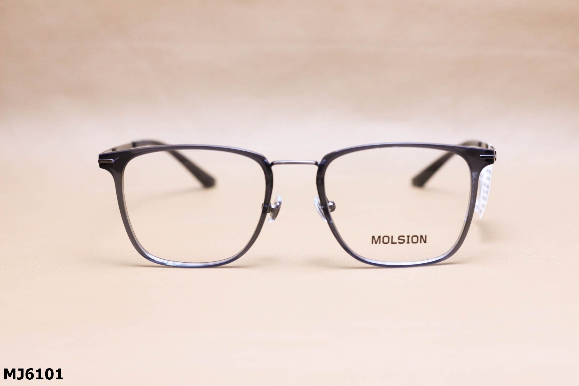 Gọng Kính Cận Chính Hãng Molsion Unisex, Chất Nhựa TR Và Thép Không Gỉ Cao Cấp - MJ6101