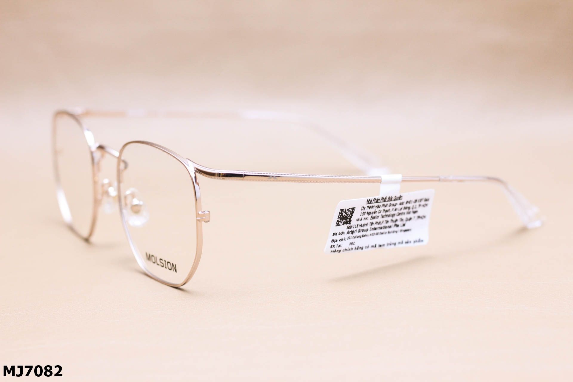 Gọng Kính Cận Chính Hãng Molsion Unisex, Hợp Kim Cao Cấp - MJ7082