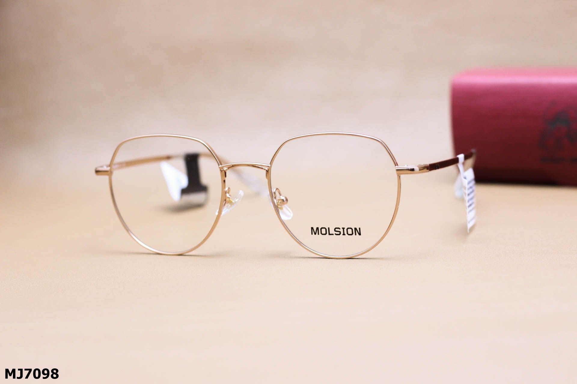 Gọng Kính Cận Chính Hãng Molsion Unisex, Chất Liệu Hợp Kim Thanh Mảnh Cao Cấp - MJ7098