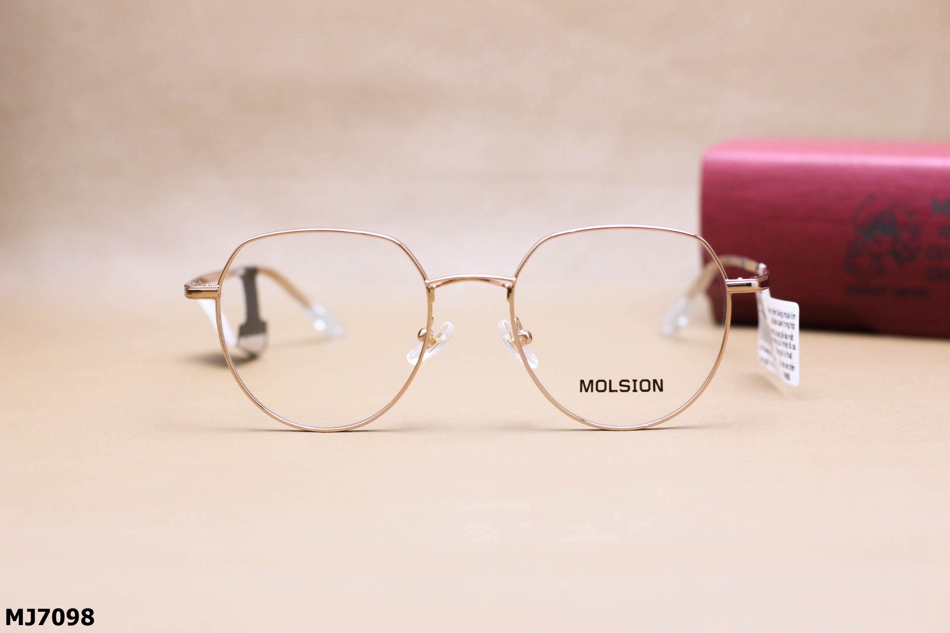 Gọng Kính Cận Chính Hãng Molsion Unisex, Chất Liệu Hợp Kim Thanh Mảnh Cao Cấp - MJ7098