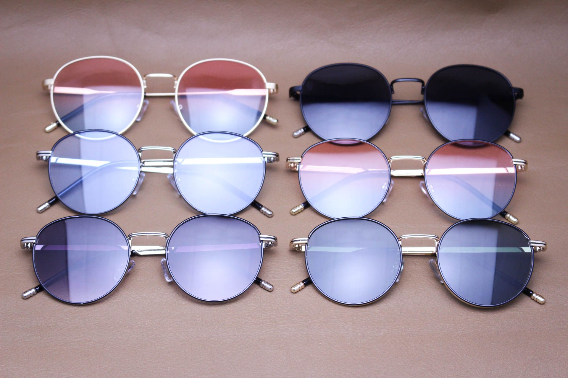 Kính Mát Hợp Kim Dáng Tròn Ngố Unisex, Tròng Chống Chói Loá - MK1071