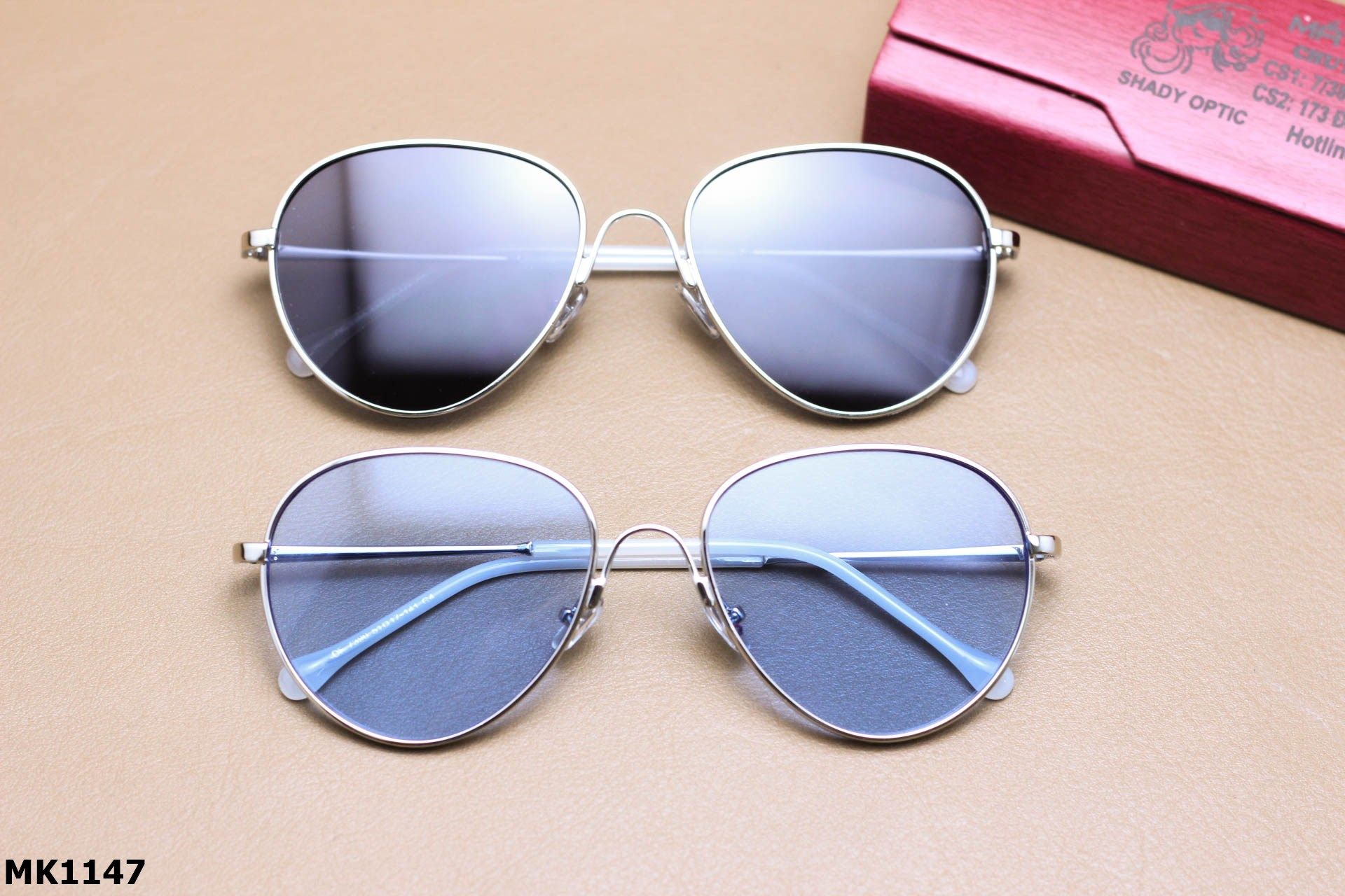 Kính Mát Aviator Chất Liệu Hợp Kim, Tròng Chống Chói Lóa Và UV400 - MK1147