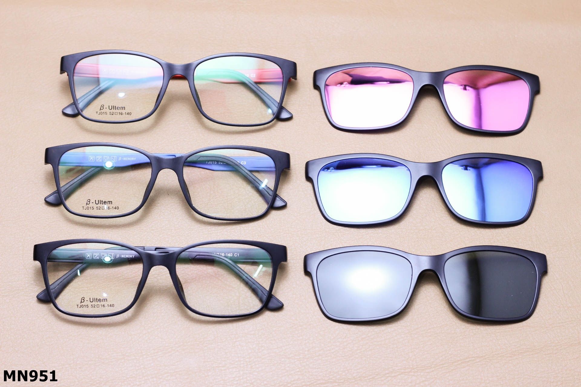 Kính Mát 2 Trong 1 Unisex, Nhựa Ultem Cao Cấp - MN951