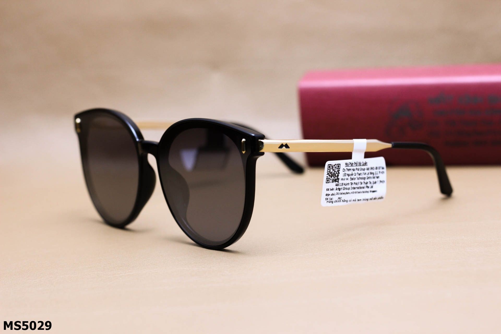 Kính Mát Chính Hãng Molsion Dáng Mắt Mèo Thời Trang Nữ, Nhựa Acetate Cao Cấp - MS5029