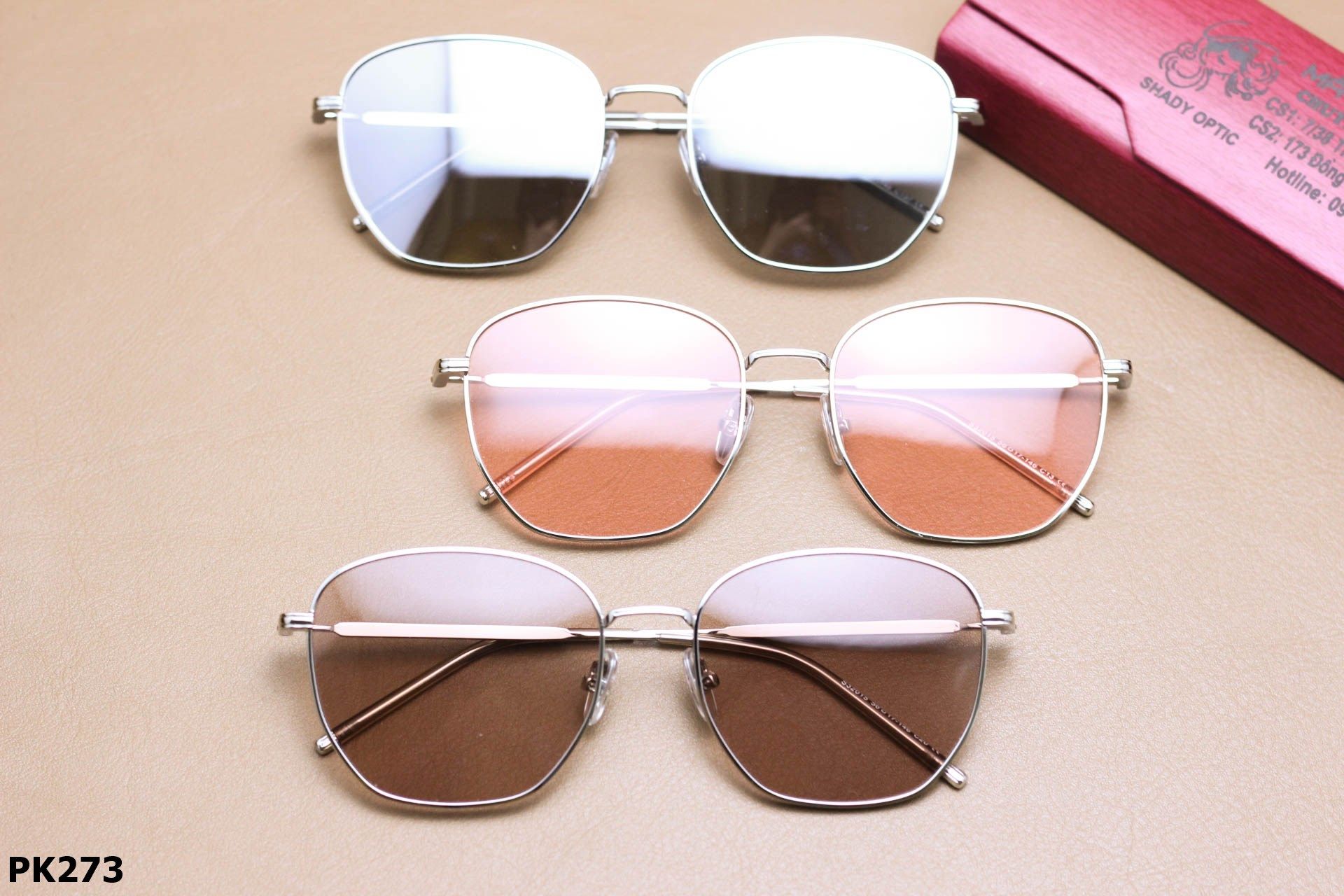 Kính Mát Vuông Bầu Thời Trang Unisex, Tròng Polarized Chống Phân Cực - PK273