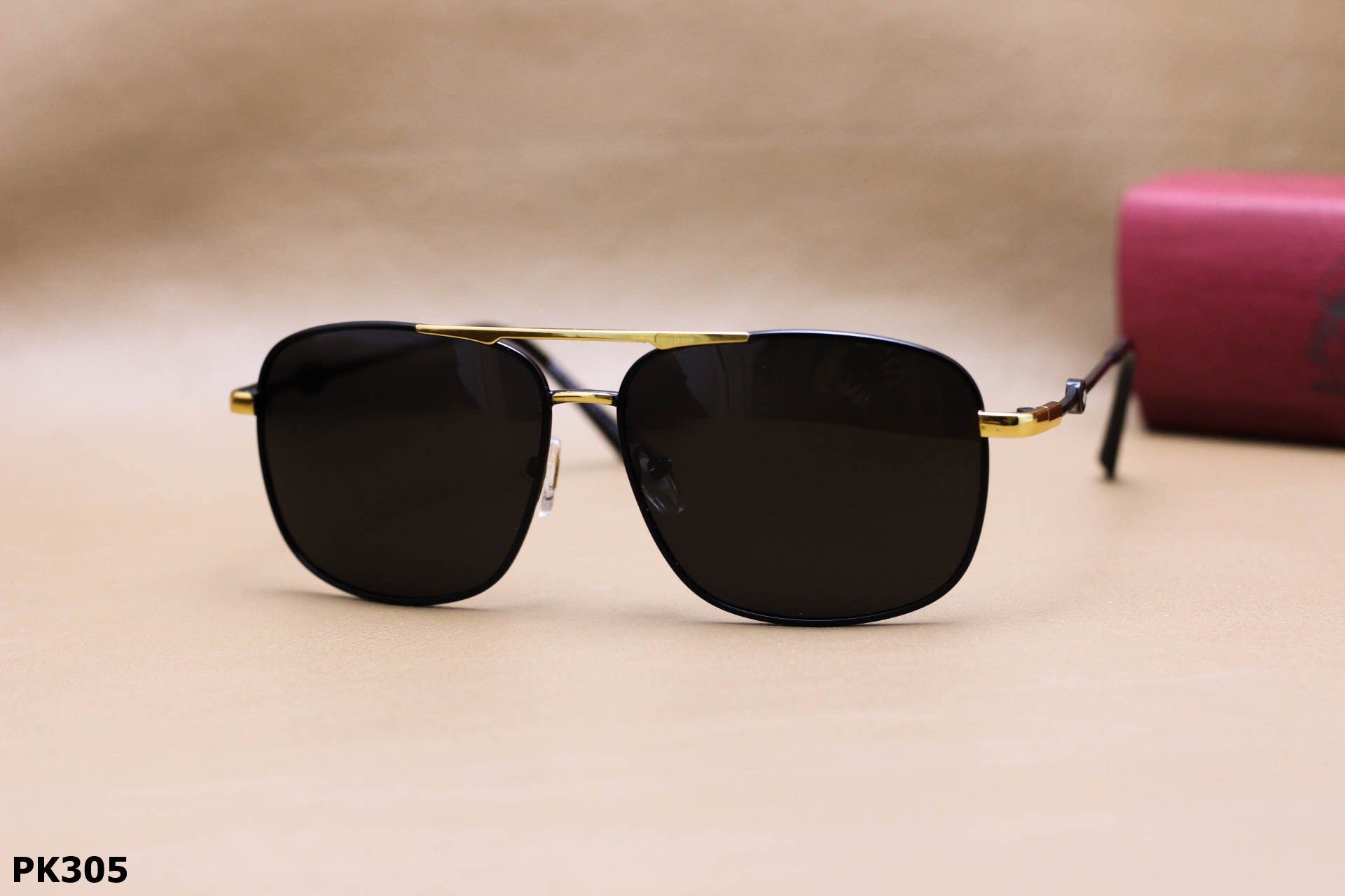 Kính Mát Vuông Thời Trang Nam Thanh Mảnh, Tròng Polarized Chống Phân Cực Và UV400 - PK305