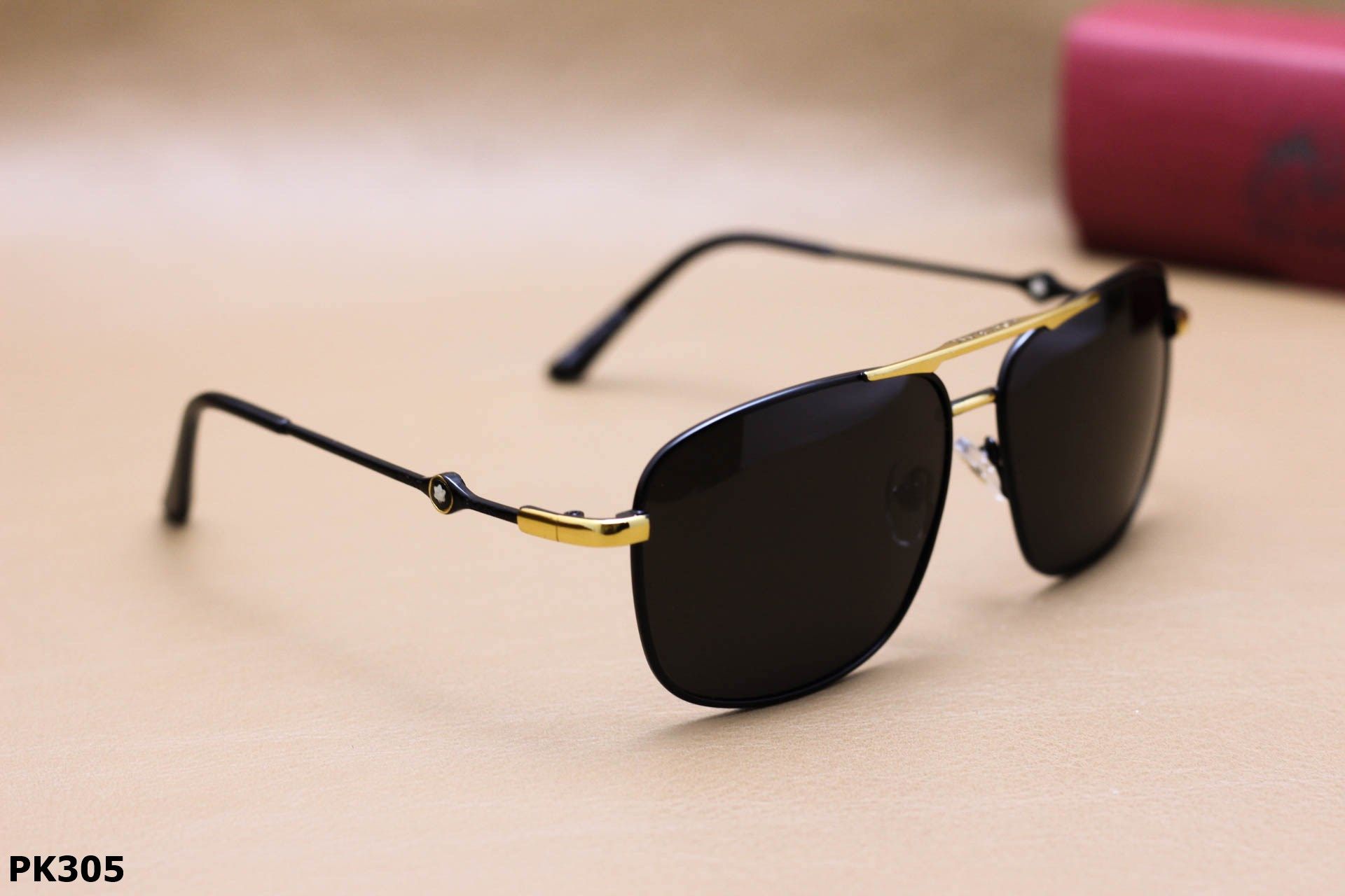 Kính Mát Vuông Thời Trang Nam Thanh Mảnh, Tròng Polarized Chống Phân Cực Và UV400 - PK305