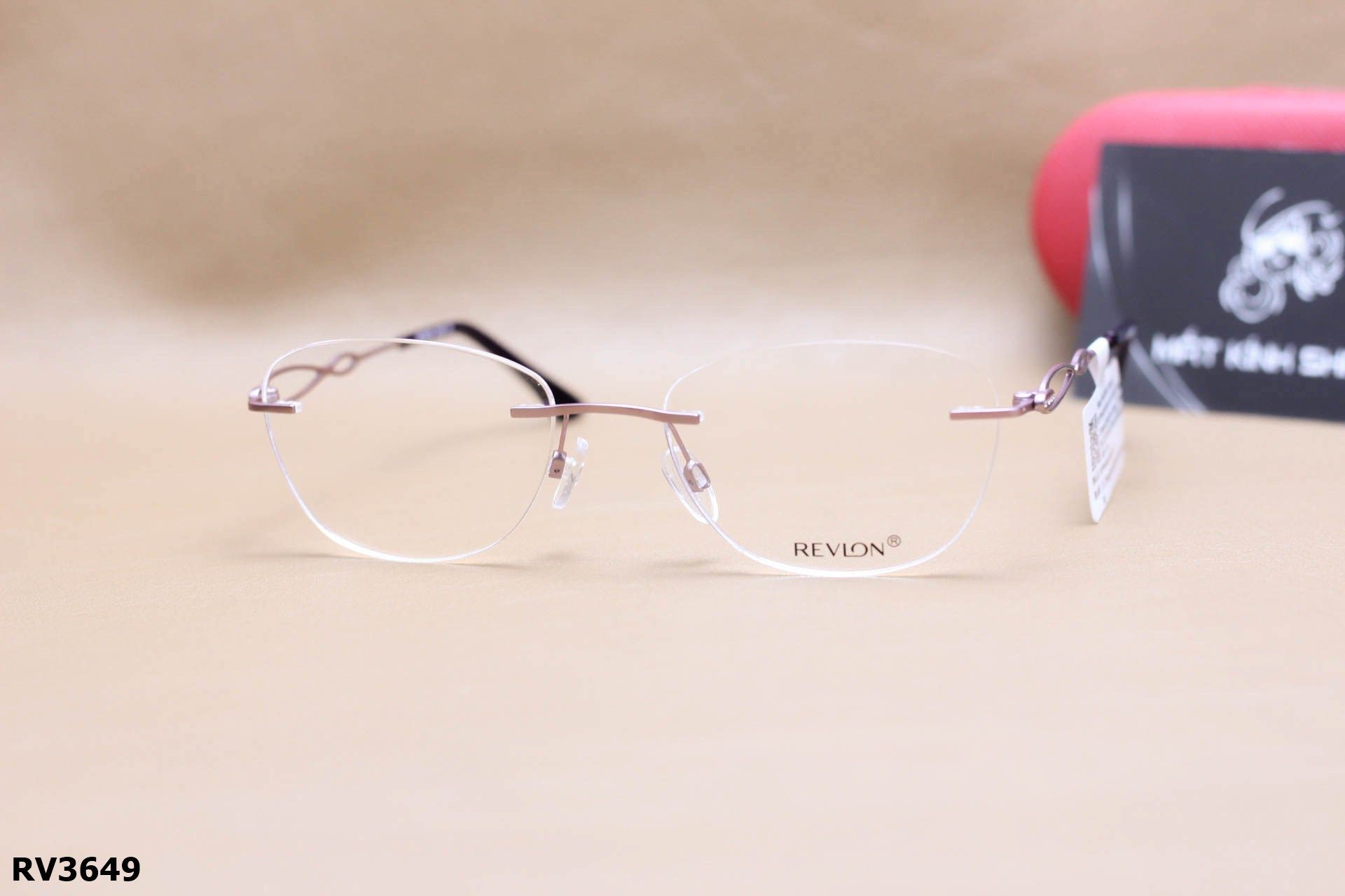 Gọng Kính Cận Khoan Ốc Thời Trang Nữ Revlon, Chất Liệu Thép Cao Cấp Thanh Mảnh - RV3649