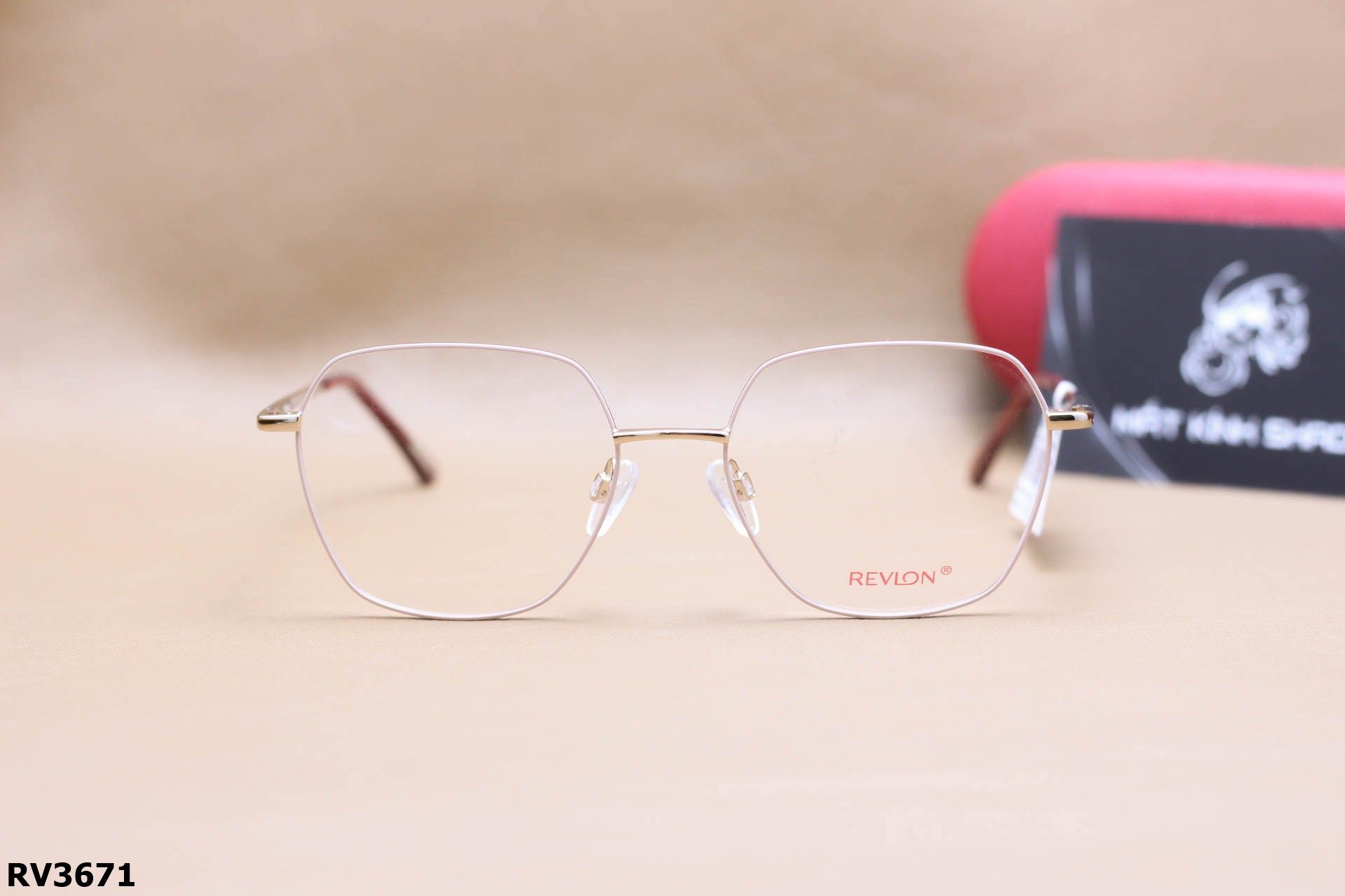 Gọng Kính Đa Giác Thời Trang Unisex Chính Hãng Revlon, Chất Liệu Thép Cao Cấp - RV3671