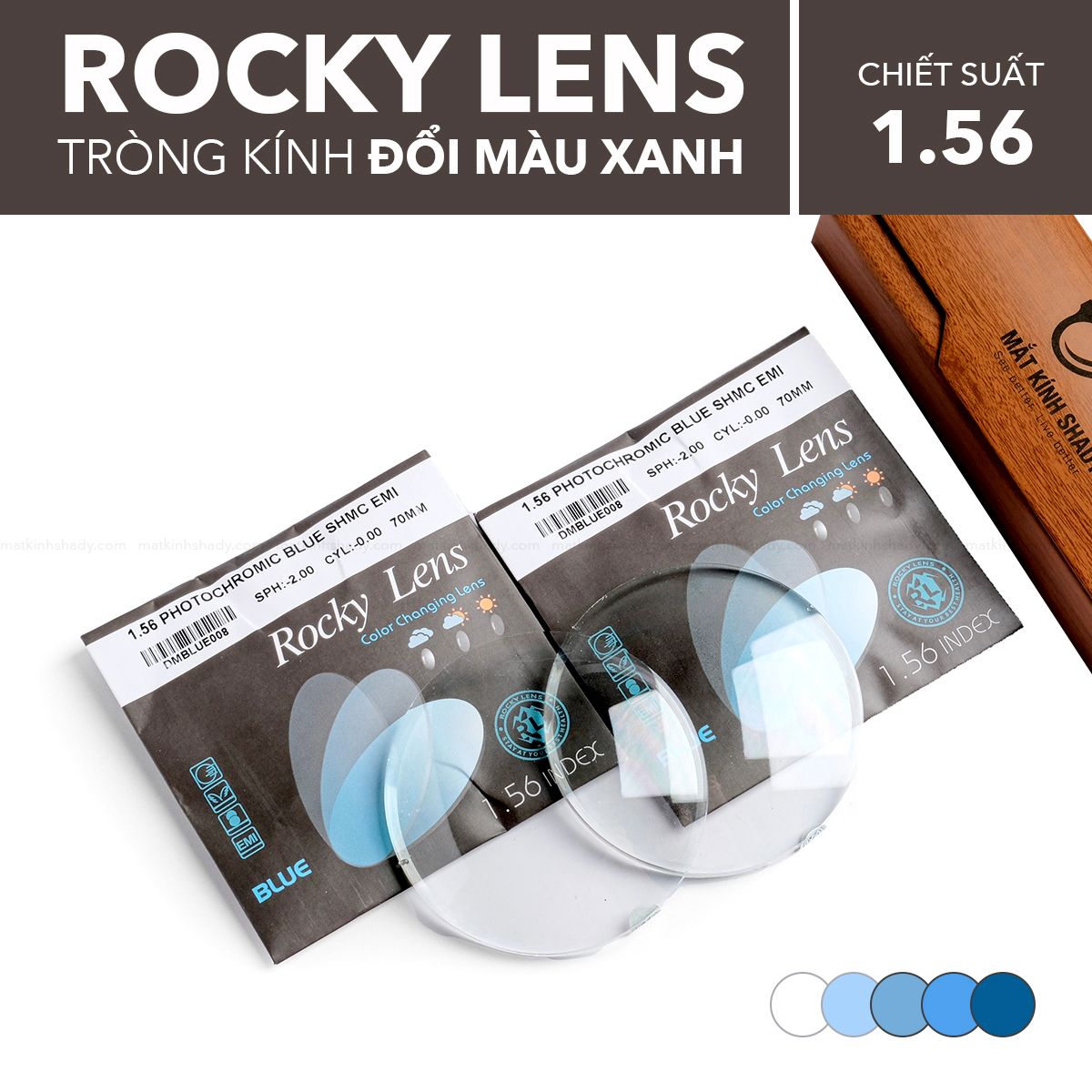  Tròng Kính Đổi Màu Rocky Lens 1.56 SHMC 