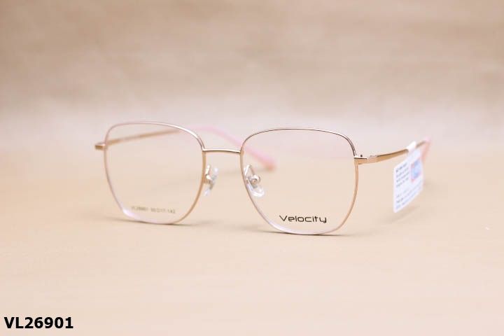 Gọng Kính Cận Hợp Kim Chính Hãng VELOCITY, Dáng Vuông Thanh Mảnh Unisex - VL26901