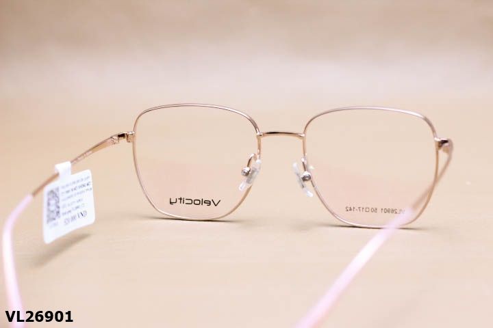Gọng Kính Cận Hợp Kim Chính Hãng VELOCITY, Dáng Vuông Thanh Mảnh Unisex - VL26901