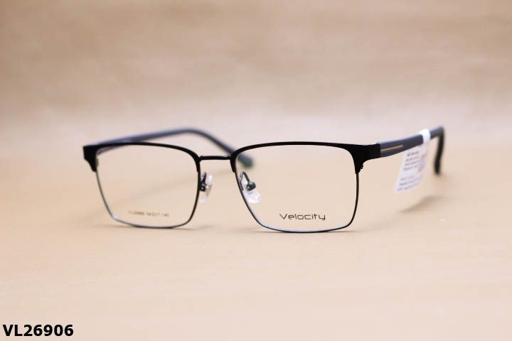 Gọng Kính Cận Hợp Kim Chính Hãng VELOCITY, Dáng Vuông Thanh Mảnh Unisex - VL26906