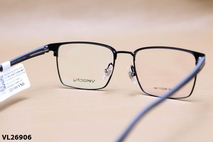 Gọng Kính Cận Hợp Kim Chính Hãng VELOCITY, Dáng Vuông Thanh Mảnh Unisex - VL26906