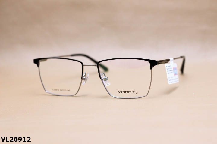 Gọng Kính Cận Hợp Kim Chính Hãng VELOCITY, Dáng Vuông Thanh Mảnh Unisex - VL26912