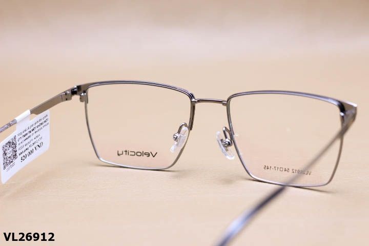 Gọng Kính Cận Hợp Kim Chính Hãng VELOCITY, Dáng Vuông Thanh Mảnh Unisex - VL26912