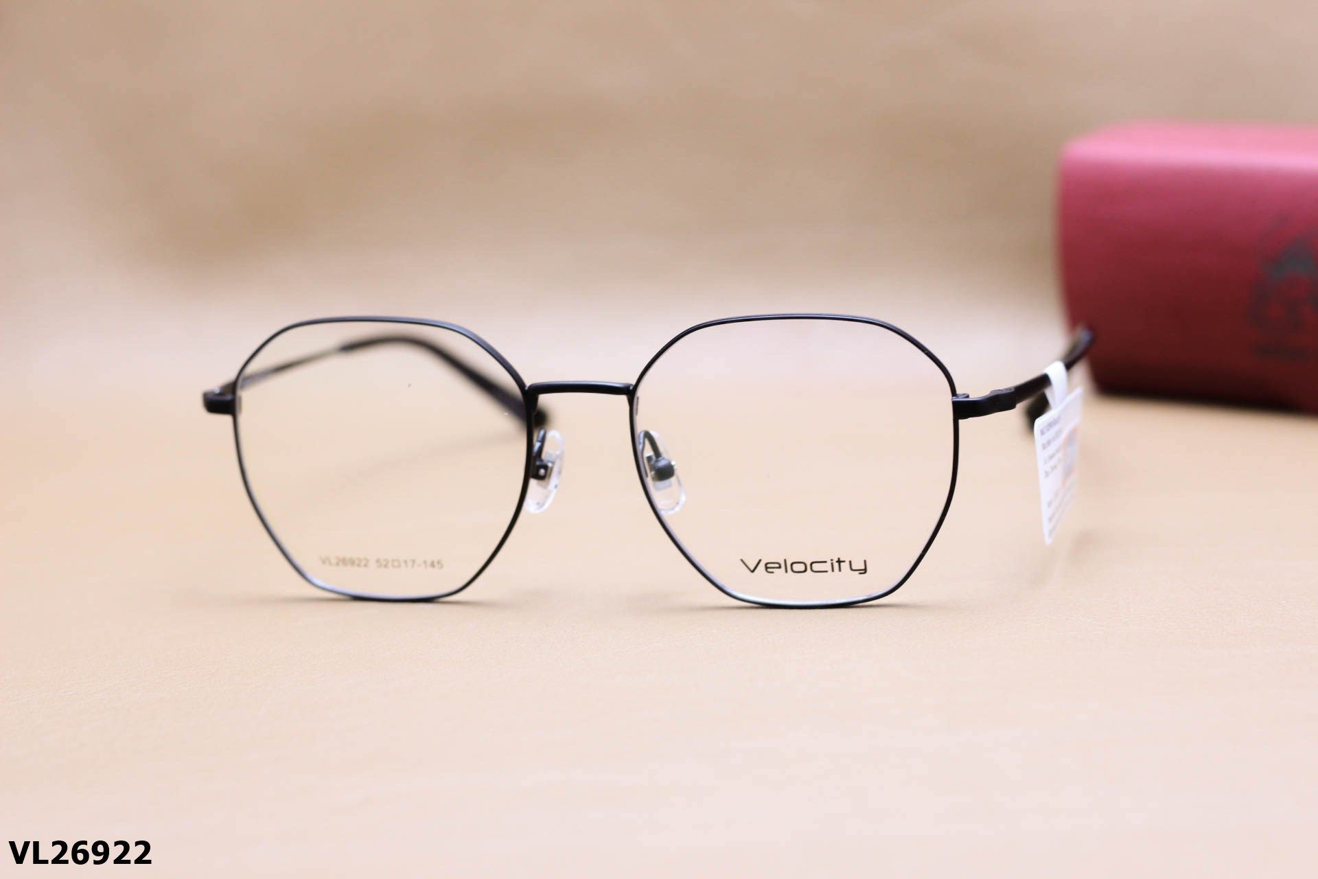 Gọng Kính Cận Hợp Kim Chính Hãng VELOCITY, Dáng Đa Giác Thanh Mảnh Unisex - VL26922