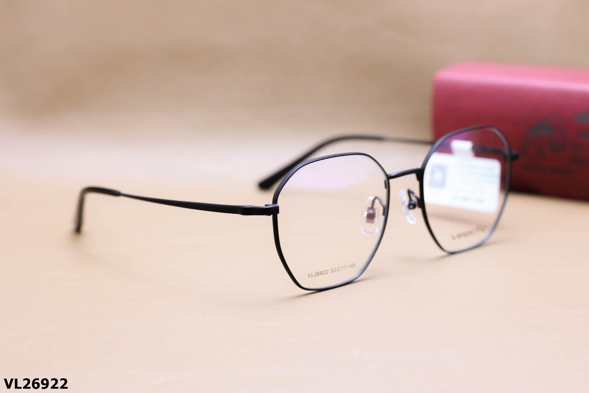 Gọng Kính Cận Hợp Kim Chính Hãng VELOCITY, Dáng Đa Giác Thanh Mảnh Unisex - VL26922