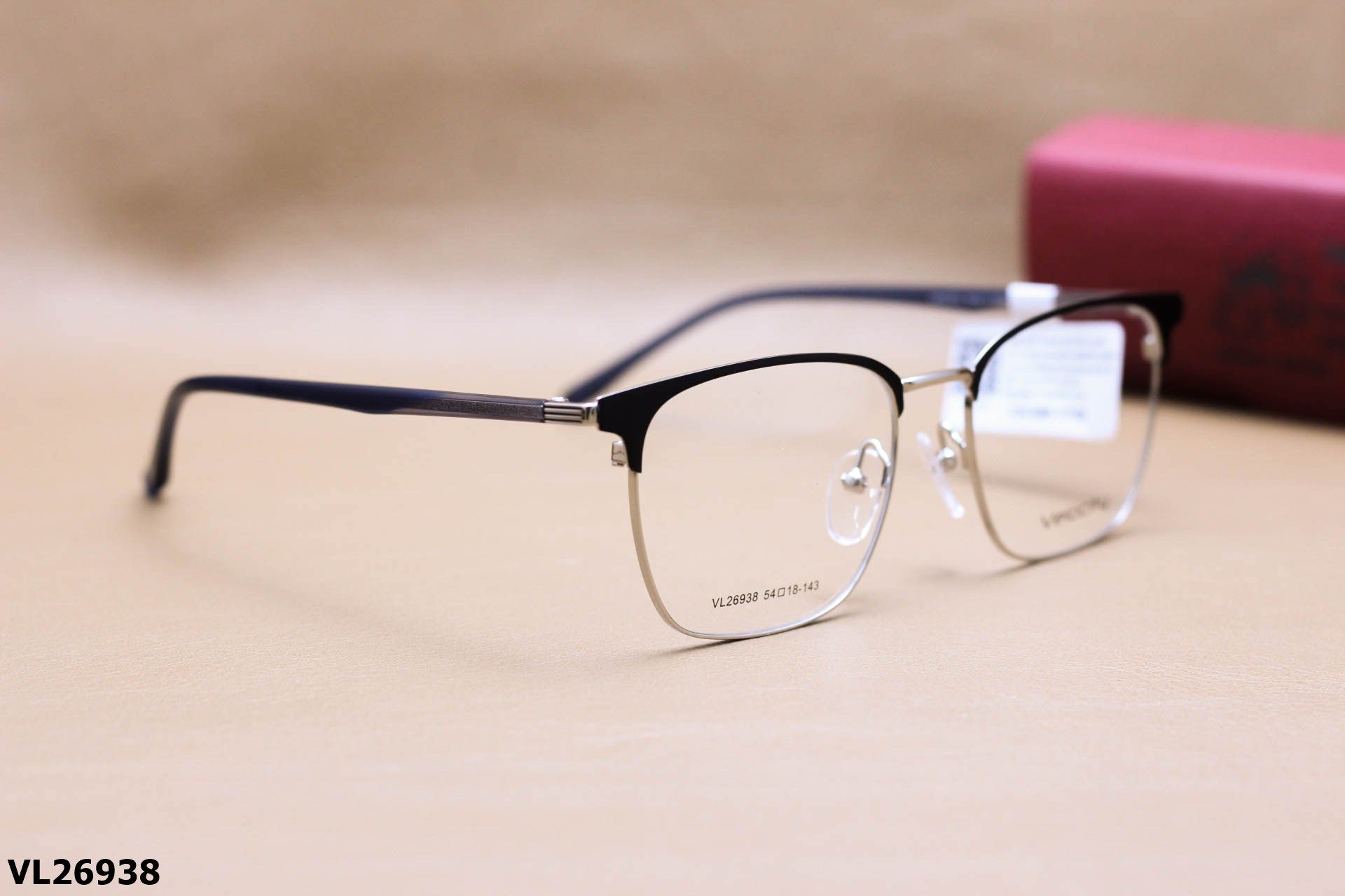 Gọng Kính Cận Vuông Nửa Viền Thời Trang Unisex, Chất Liệu Hợp Kim Cao Cấp Chính Hãng Velocity - VL26938