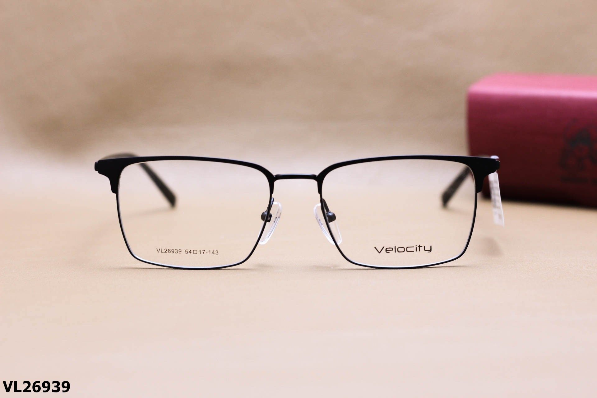 Gọng Kính Cận Vuông Nửa Viền Thời Trang Unisex, Chất Liệu Hợp Kim Cao Cấp Chính Hãng Velocity - VL26939