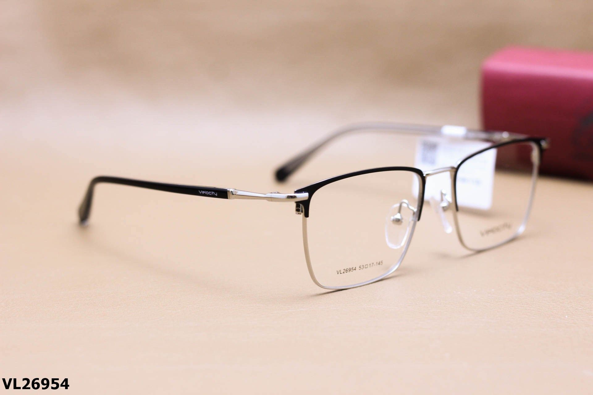 Gọng Kính Cận Vuông Thời Trang Unisex, Chất Liệu Hợp Kim Chính Hãng Velocity - VL26954