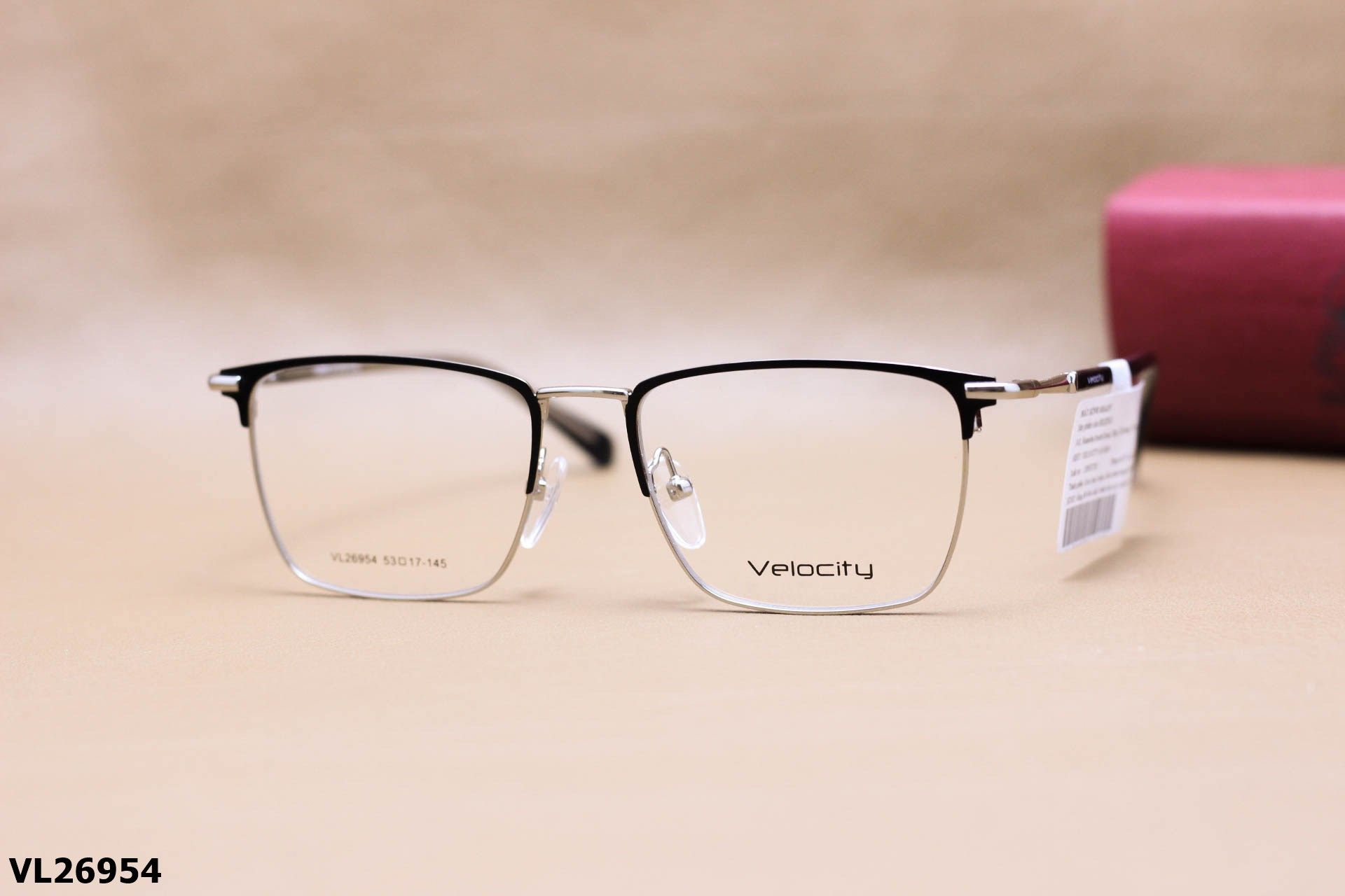 Gọng Kính Cận Vuông Thời Trang Unisex, Chất Liệu Hợp Kim Chính Hãng Velocity - VL26954