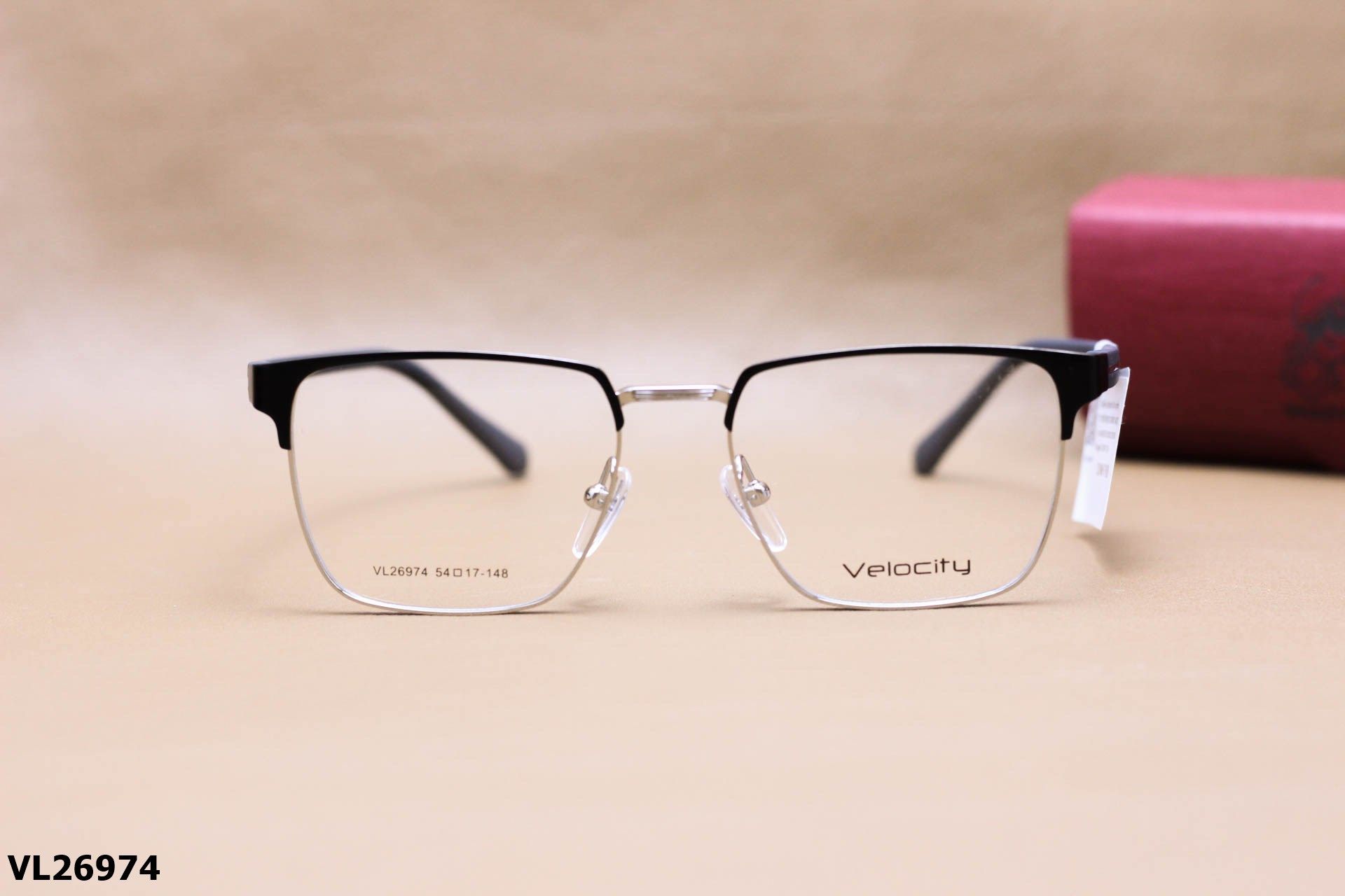 Gọng Kính Cận Vuông Thời Trang Unisex, Chất Liệu Hợp Kim Chính Hãng Velocity - VL26974