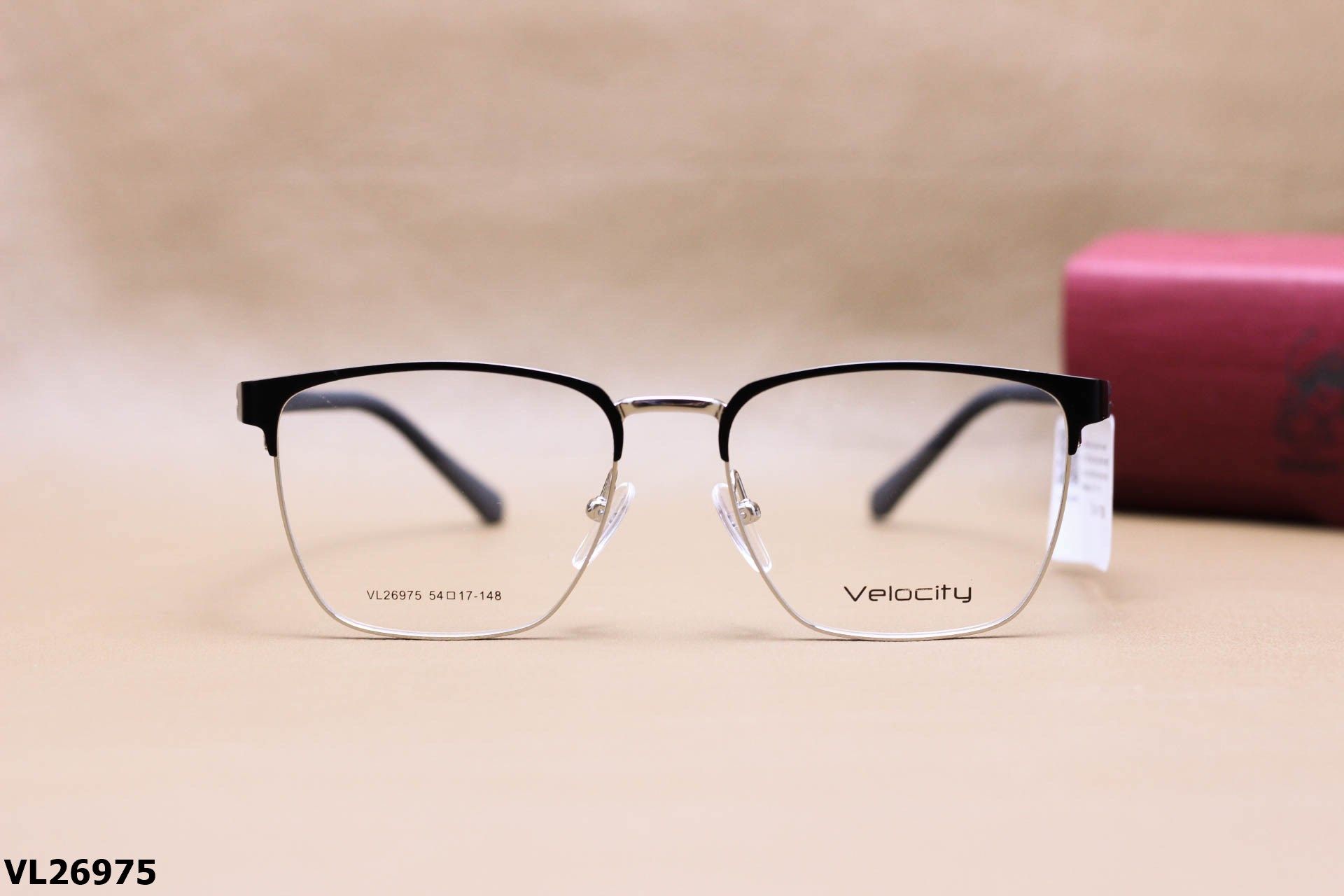 Gọng Kính Cận Vuông Thời Trang Unisex, Chất Liệu Hợp Kim Chính Hãng Velocity - VL26975