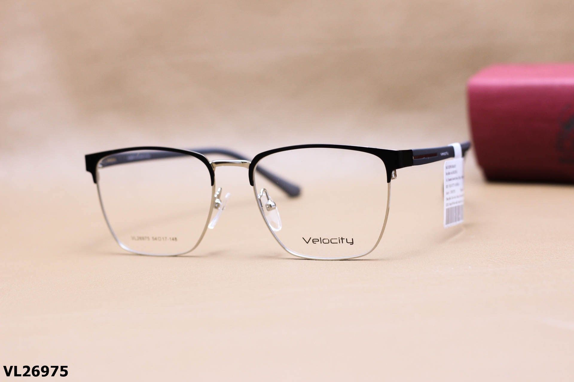 Gọng Kính Cận Vuông Thời Trang Unisex, Chất Liệu Hợp Kim Chính Hãng Velocity - VL26975