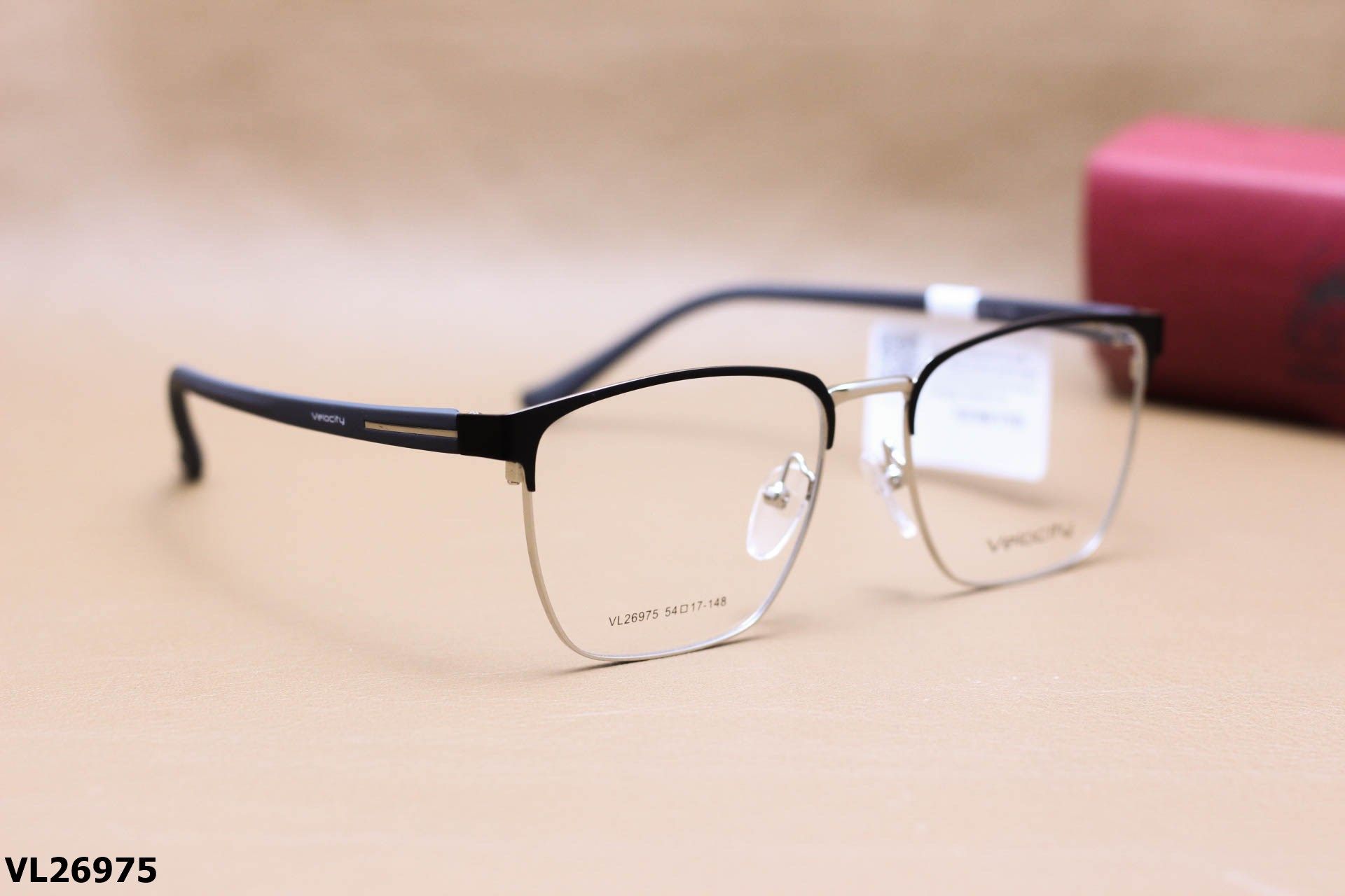 Gọng Kính Cận Vuông Thời Trang Unisex, Chất Liệu Hợp Kim Chính Hãng Velocity - VL26975