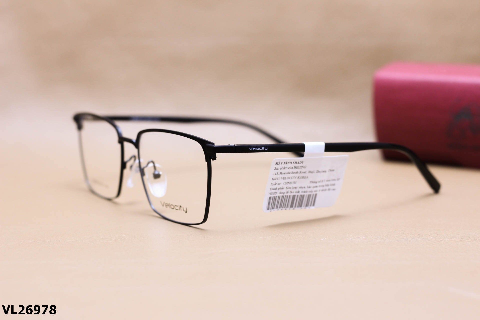 Gọng Kính Cận Vuông Thời Trang Unisex, Chất Liệu Hợp Kim Chính Hãng Velocity - VL26978
