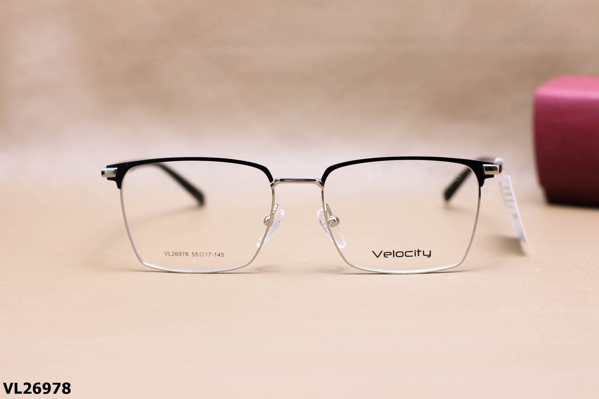 Gọng Kính Cận Vuông Thời Trang Unisex, Chất Liệu Hợp Kim Chính Hãng Velocity - VL26978