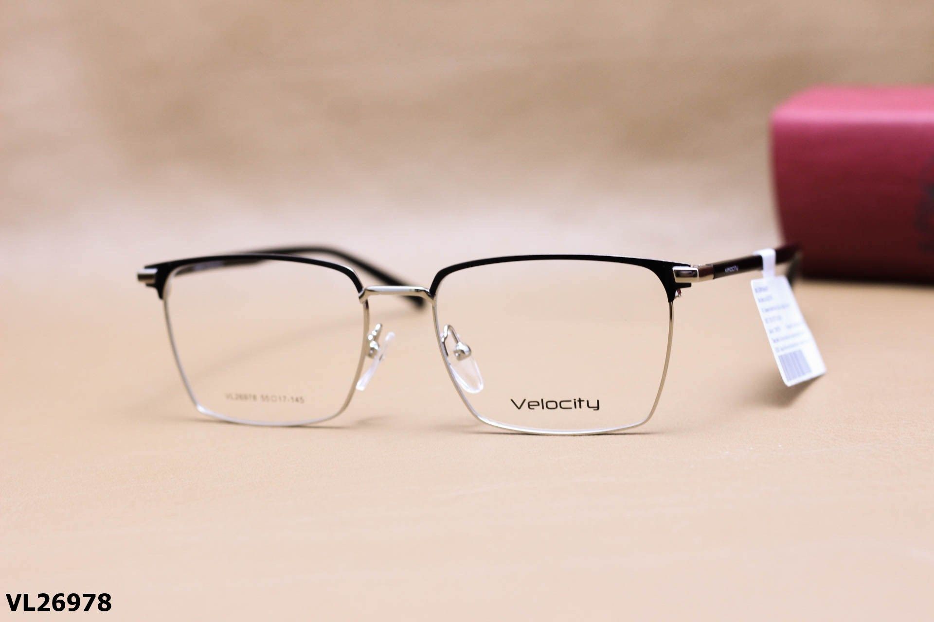 Gọng Kính Cận Vuông Thời Trang Unisex, Chất Liệu Hợp Kim Chính Hãng Velocity - VL26978