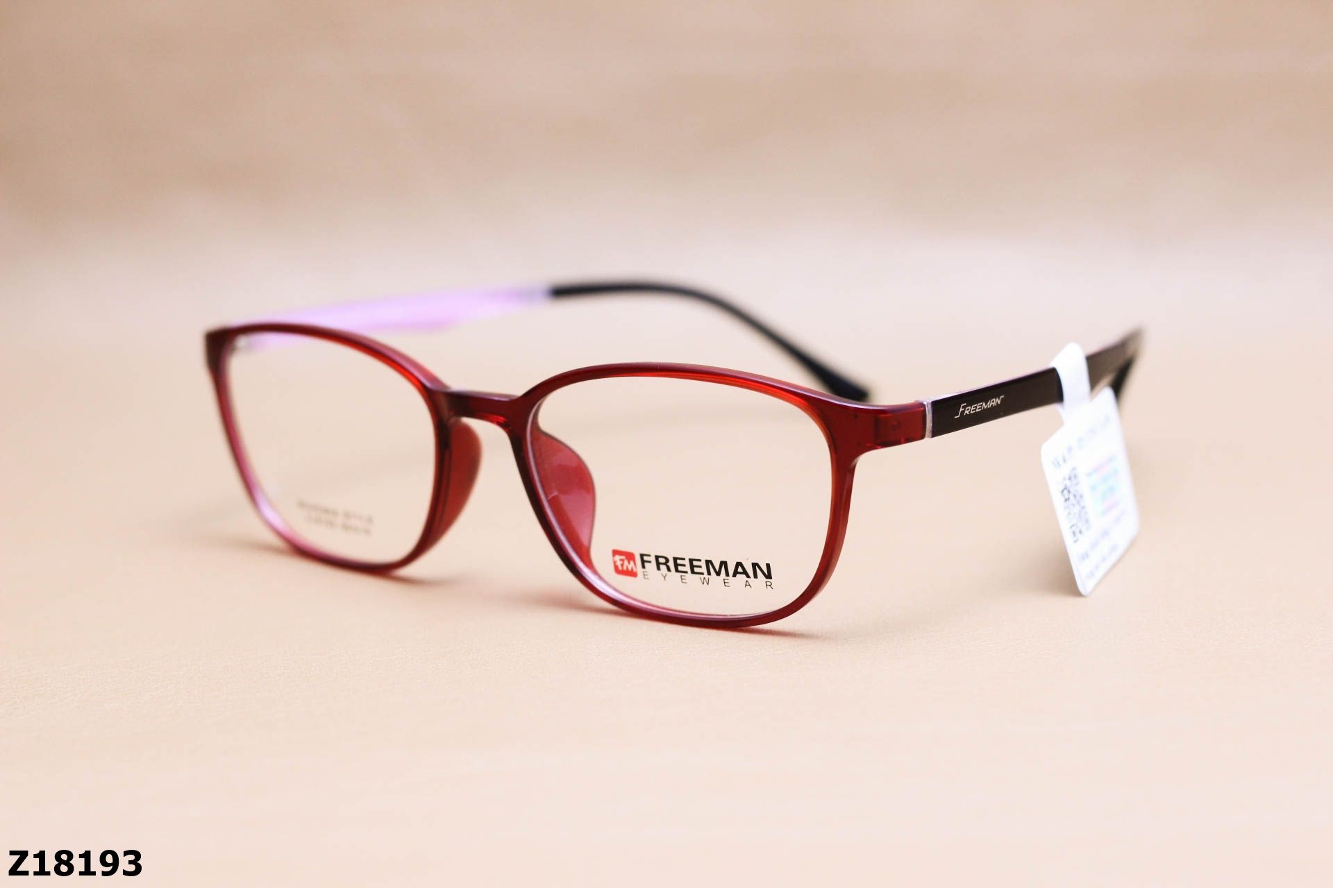 Gọng Kính Cận Chính Hãng FREEMAN Nhựa Dẻo TR90, Dáng Vuông Unisex - Z18193