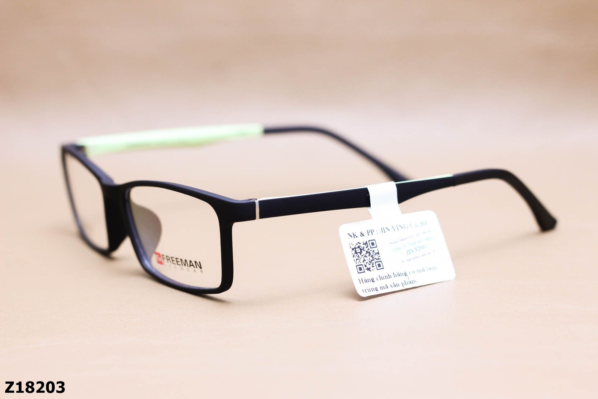 Gọng Kính Cận Chính Hãng FREEMAN Nhựa Dẻo TR90, Dáng Vuông Unisex - Z18203
