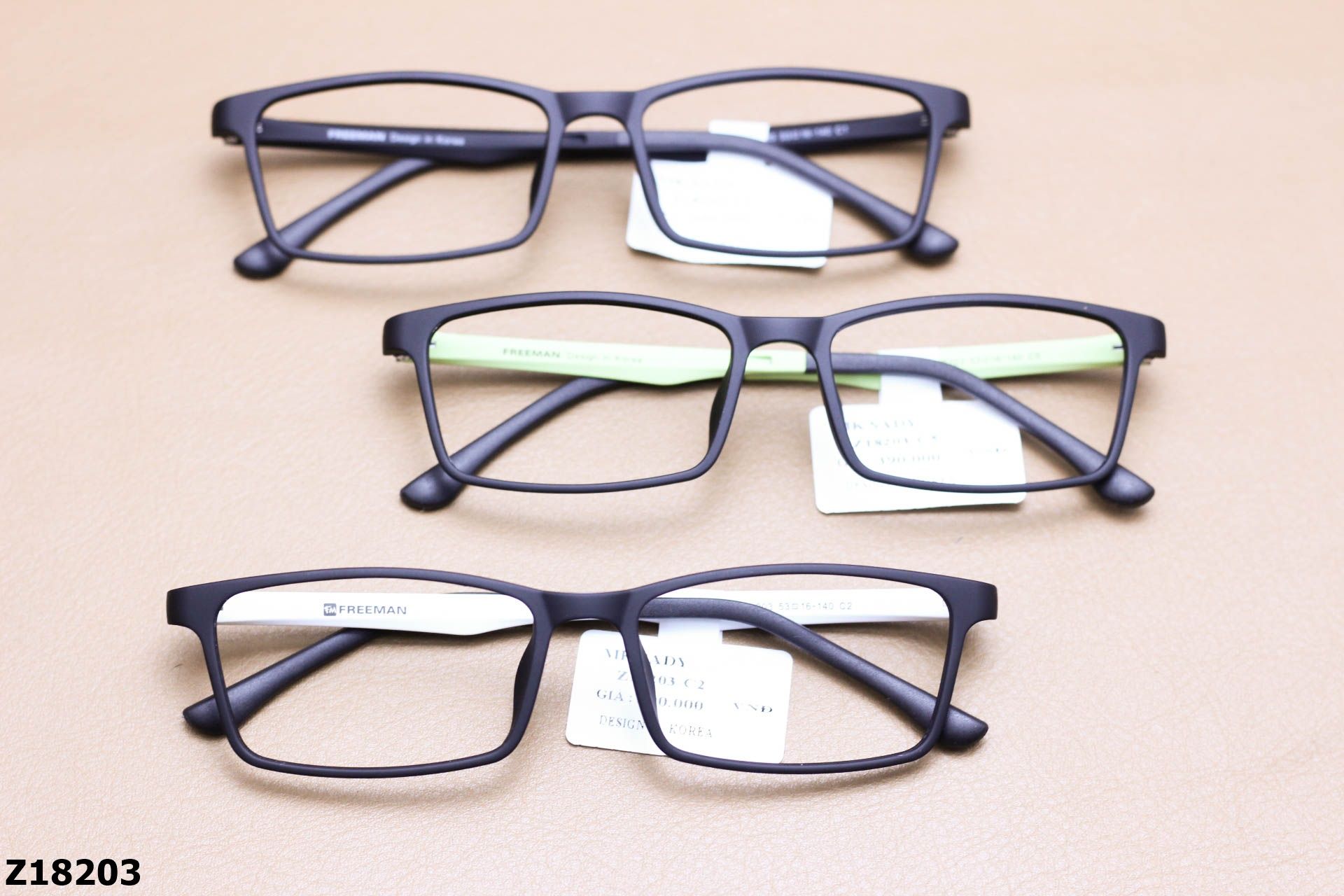 Gọng Kính Cận Chính Hãng FREEMAN Nhựa Dẻo TR90, Dáng Vuông Unisex - Z18203