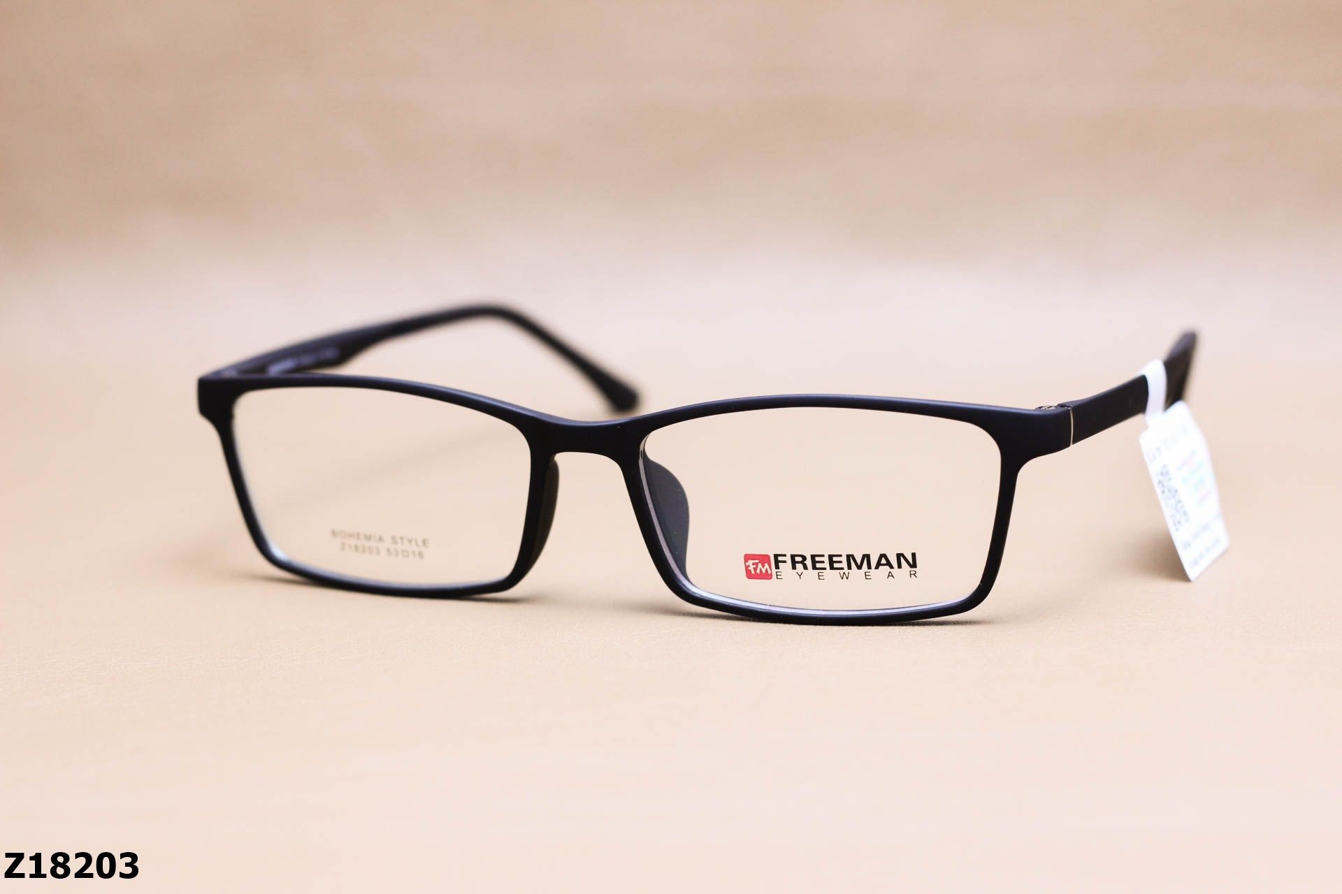 Gọng Kính Cận Chính Hãng FREEMAN Nhựa Dẻo TR90, Dáng Vuông Unisex - Z18203