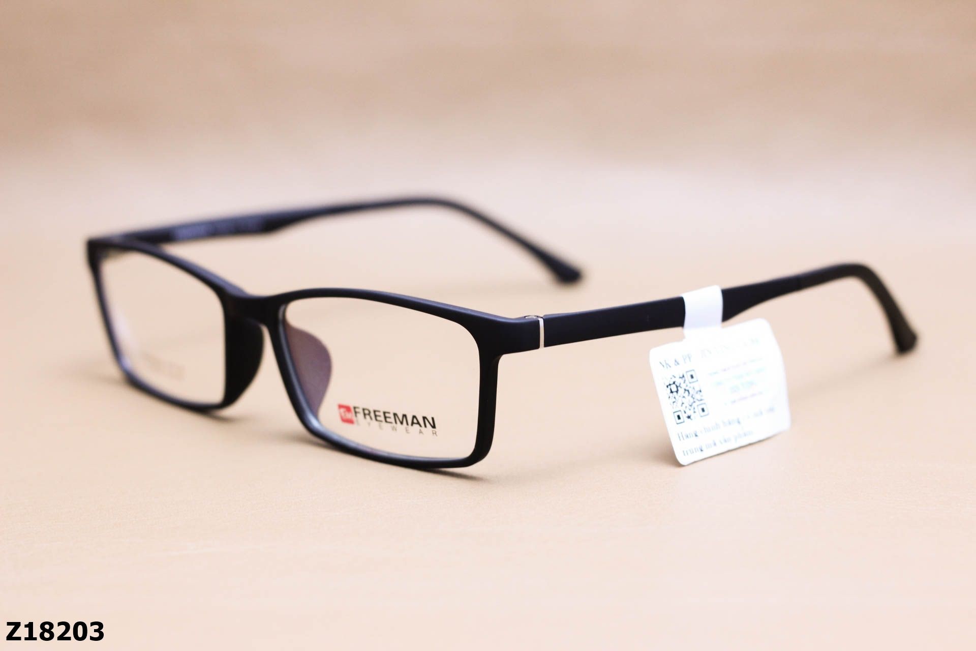 Gọng Kính Cận Chính Hãng FREEMAN Nhựa Dẻo TR90, Dáng Vuông Unisex - Z18203