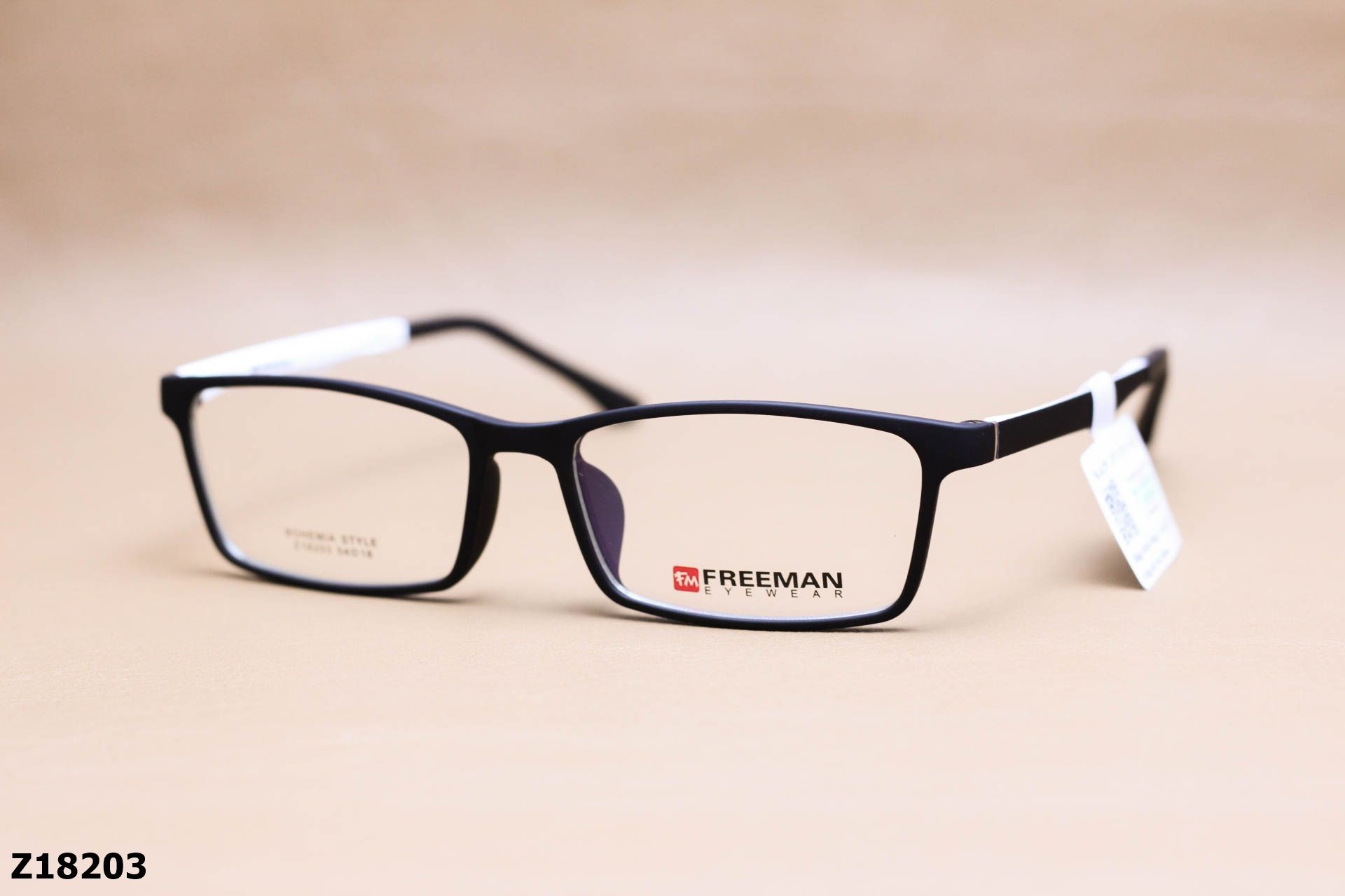 Gọng Kính Cận Chính Hãng FREEMAN Nhựa Dẻo TR90, Dáng Vuông Unisex - Z18203