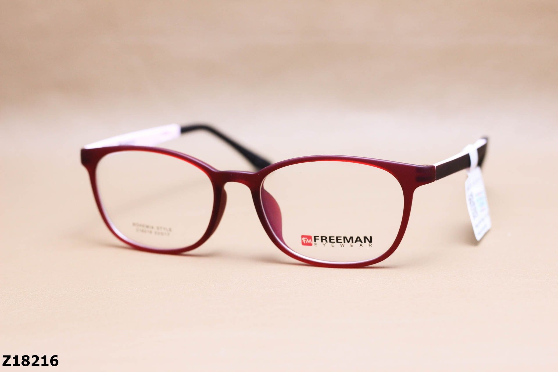 Gọng Kính Cận Chính Hãng FREEMAN Nhựa Dẻo TR90, Dáng Vuông Unisex - Z18216